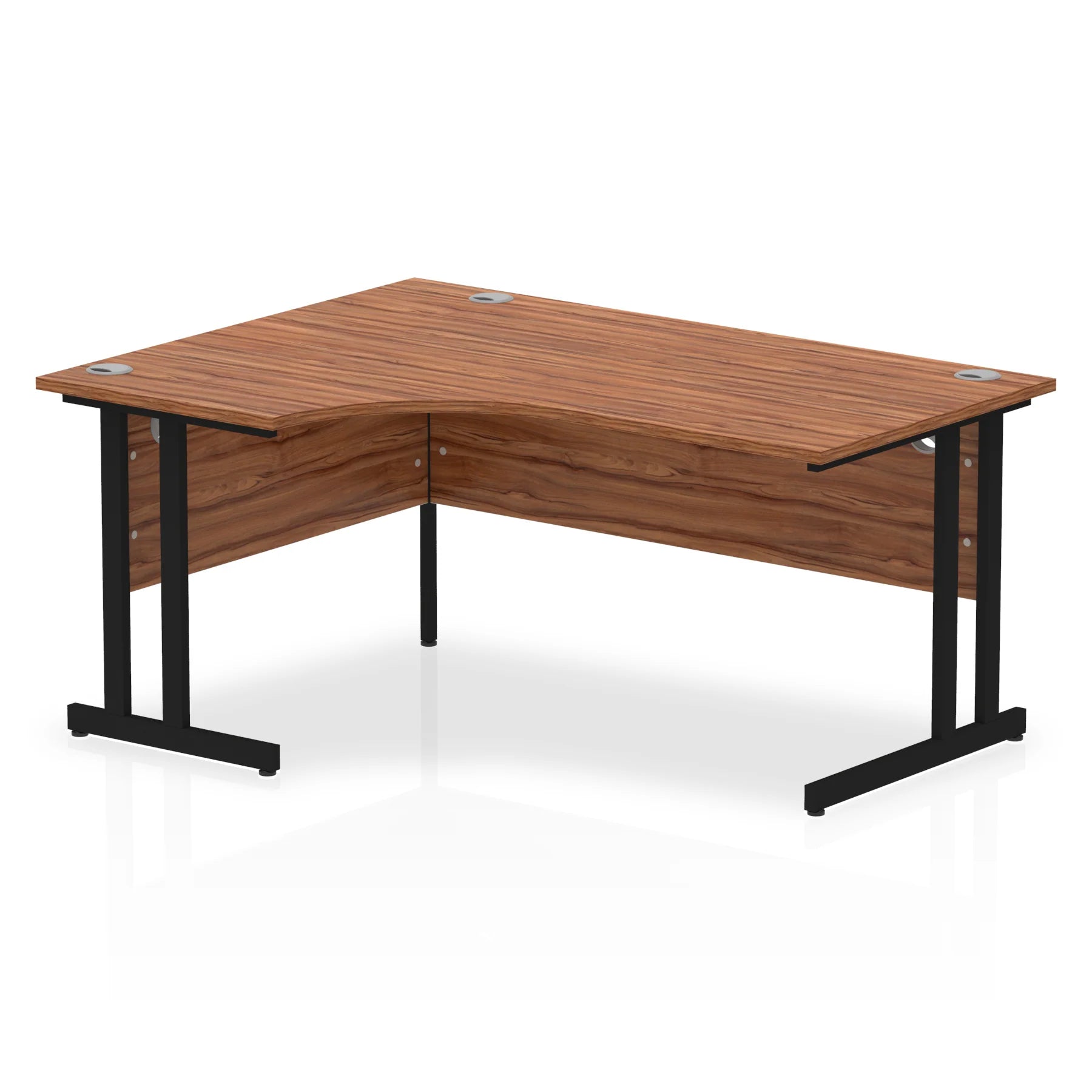 Impulse Crescent Desk Cantilever Leg in Walnut DY