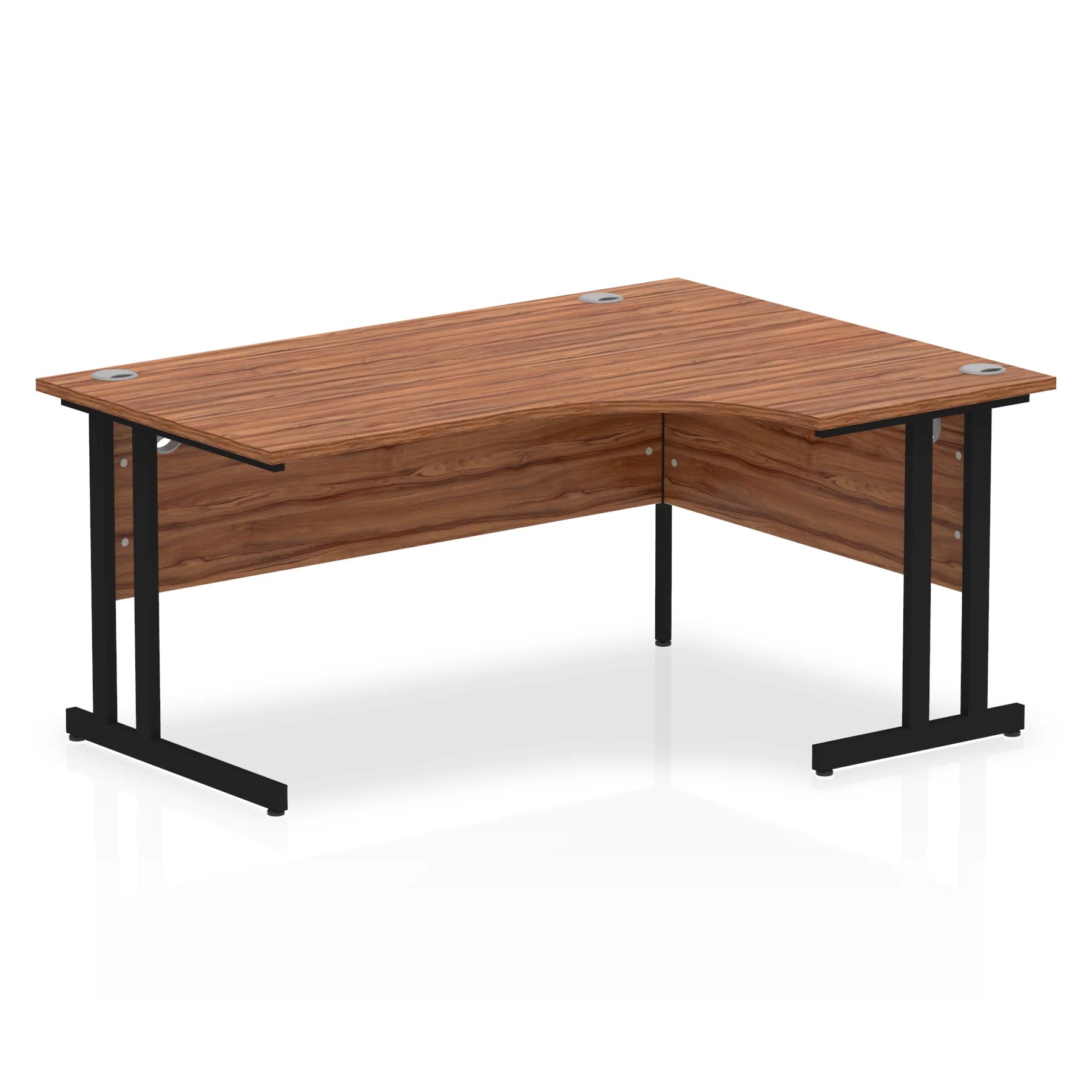 Impulse Crescent Desk Cantilever Leg in Walnut DY