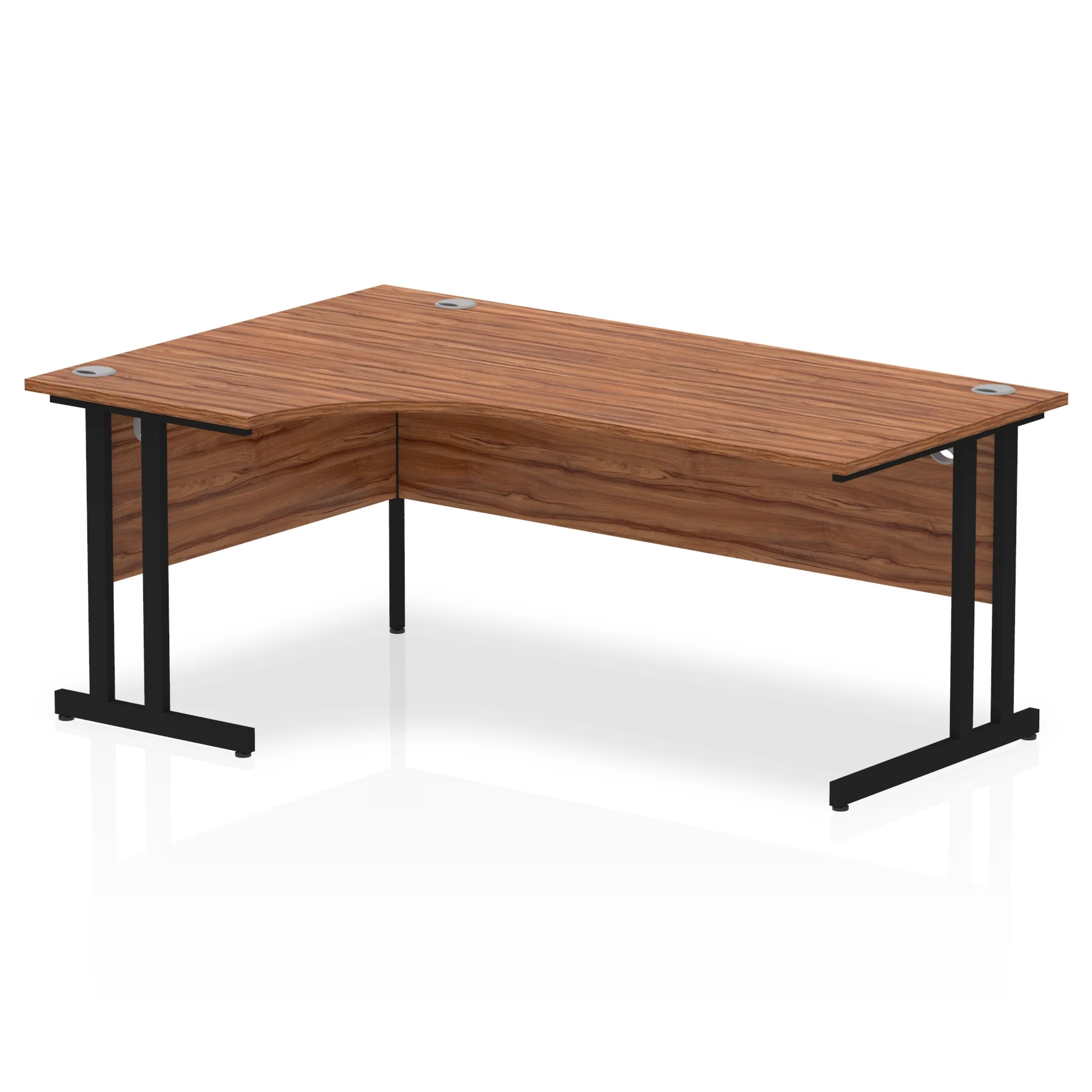 Impulse Crescent Desk Cantilever Leg in Walnut DY