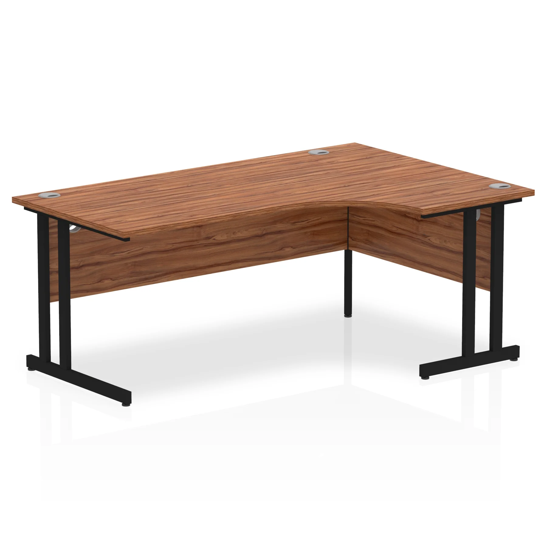Impulse Crescent Desk Cantilever Leg in Walnut DY