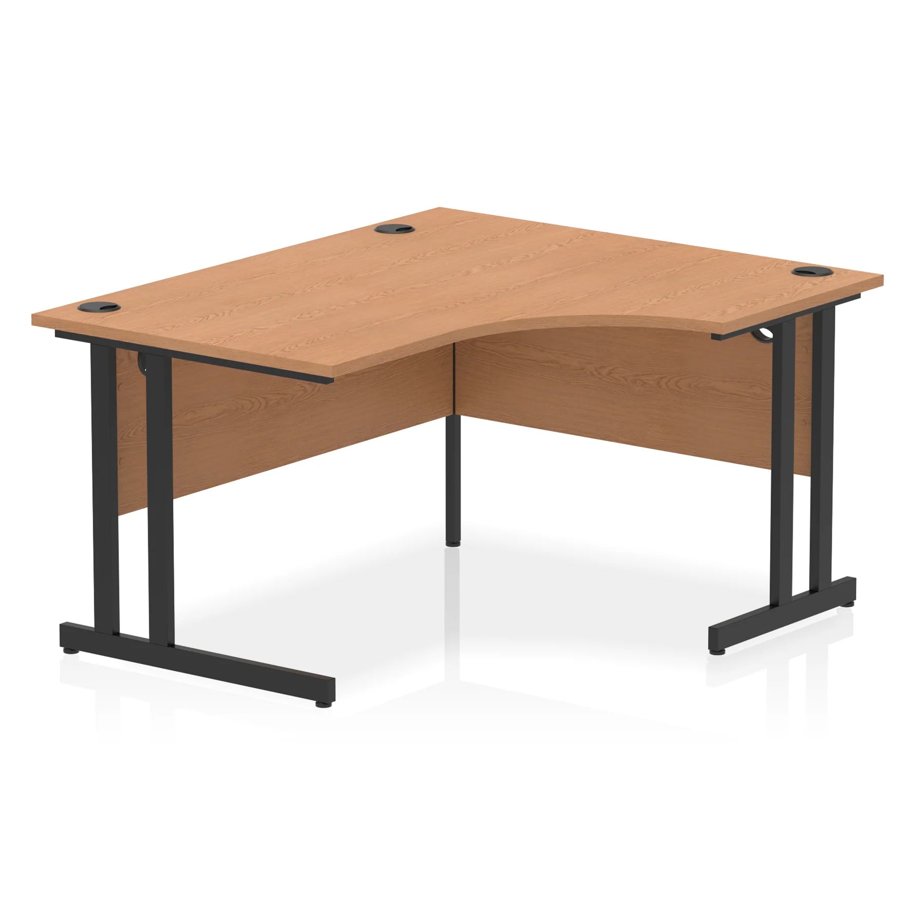 Impulse Crescent Desk Cantilever Leg in Oak DY