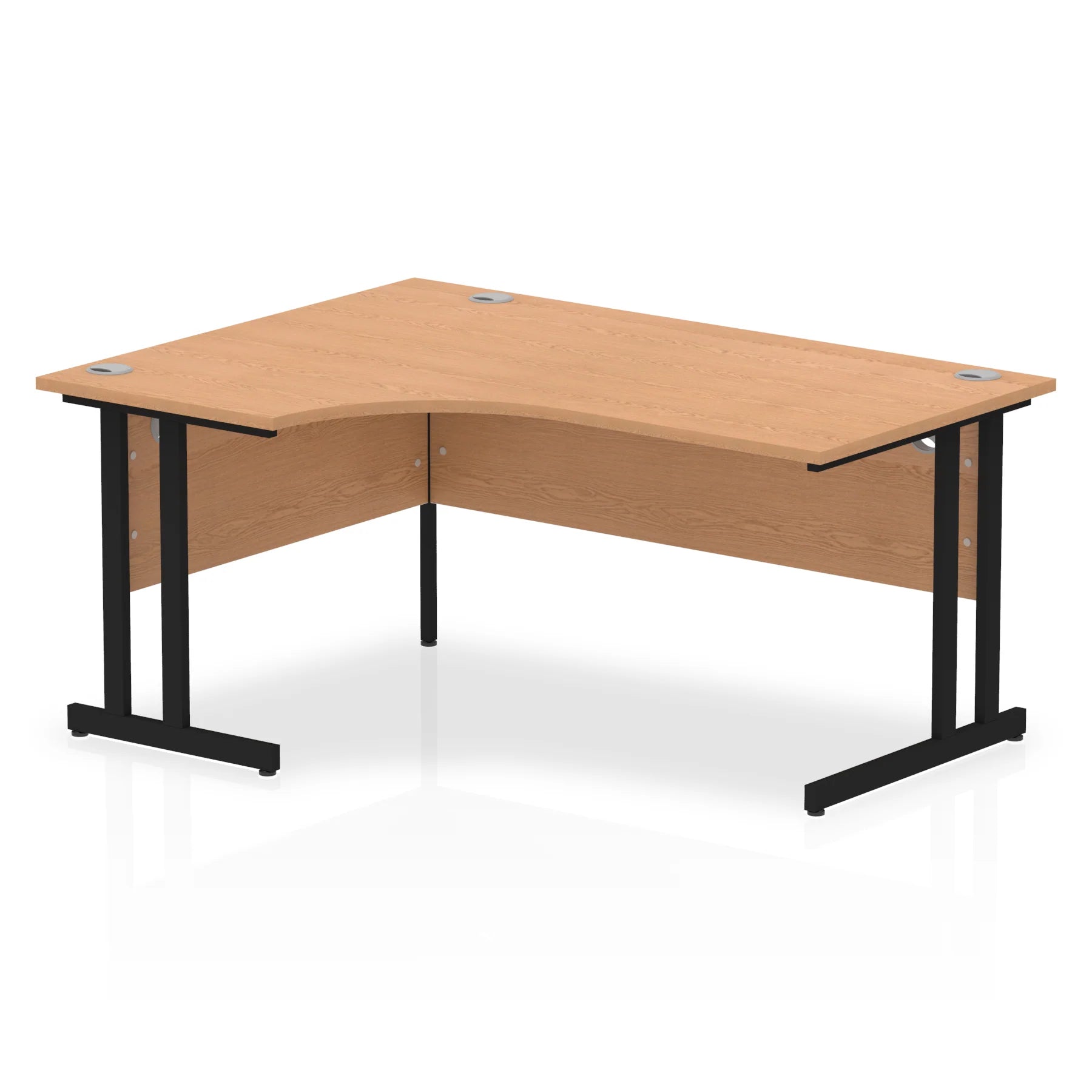 Impulse Crescent Desk Cantilever Leg in Oak DY