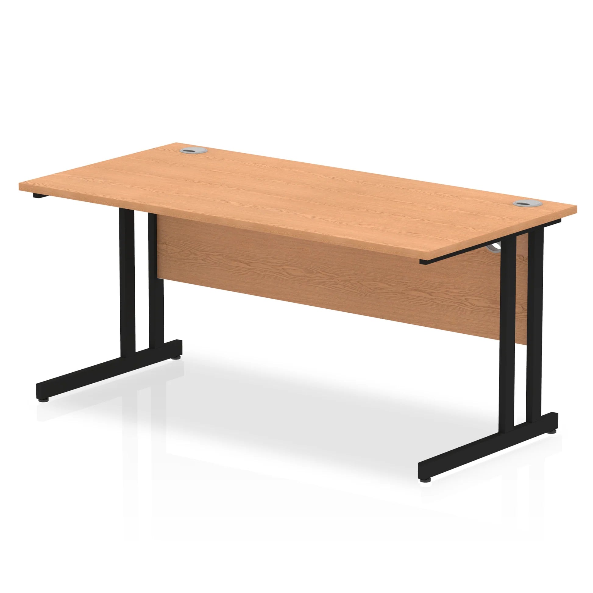 Impulse Straight Desk Cantilever Leg in Oak (600mm depth) DY
