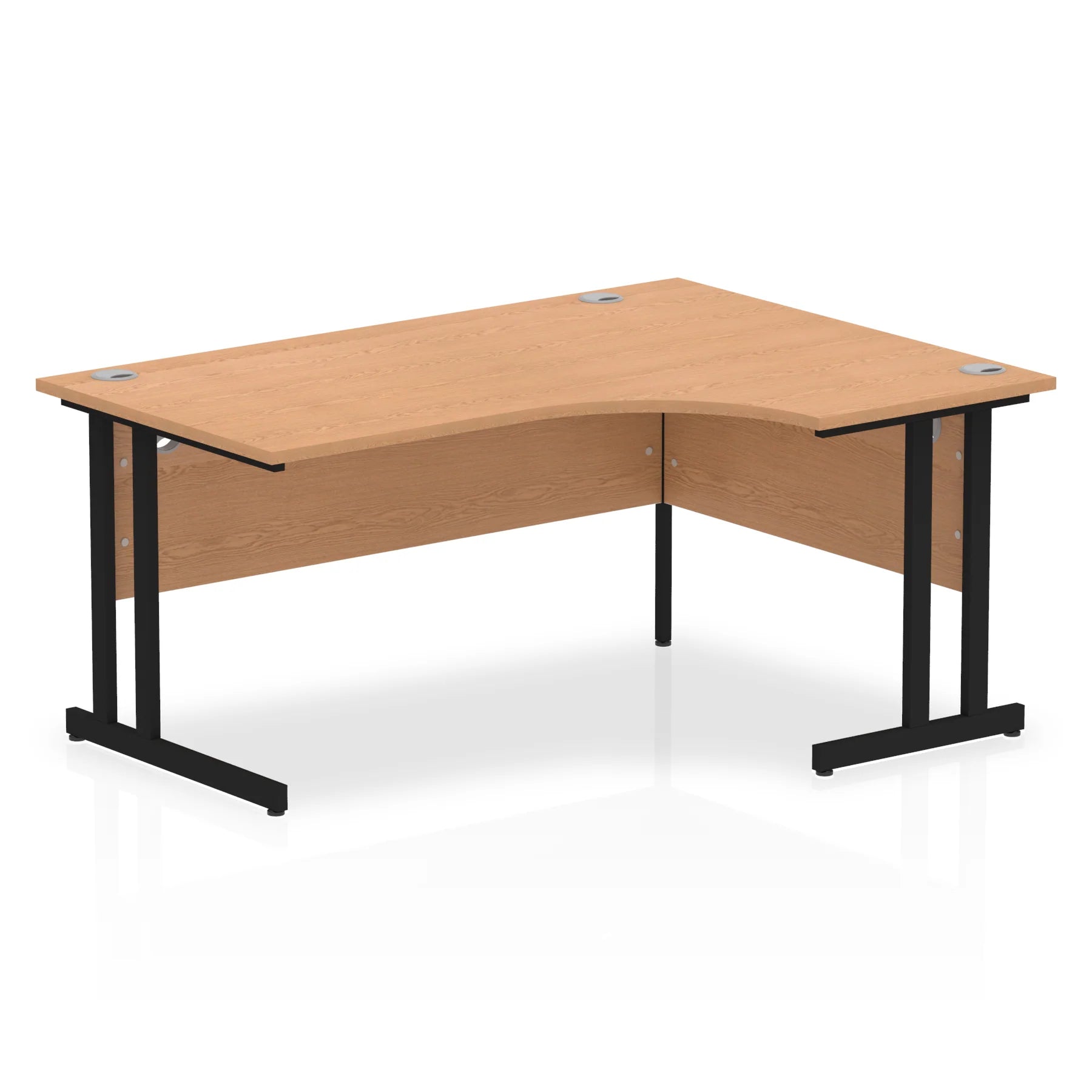 Impulse Crescent Desk Cantilever Leg in Oak DY