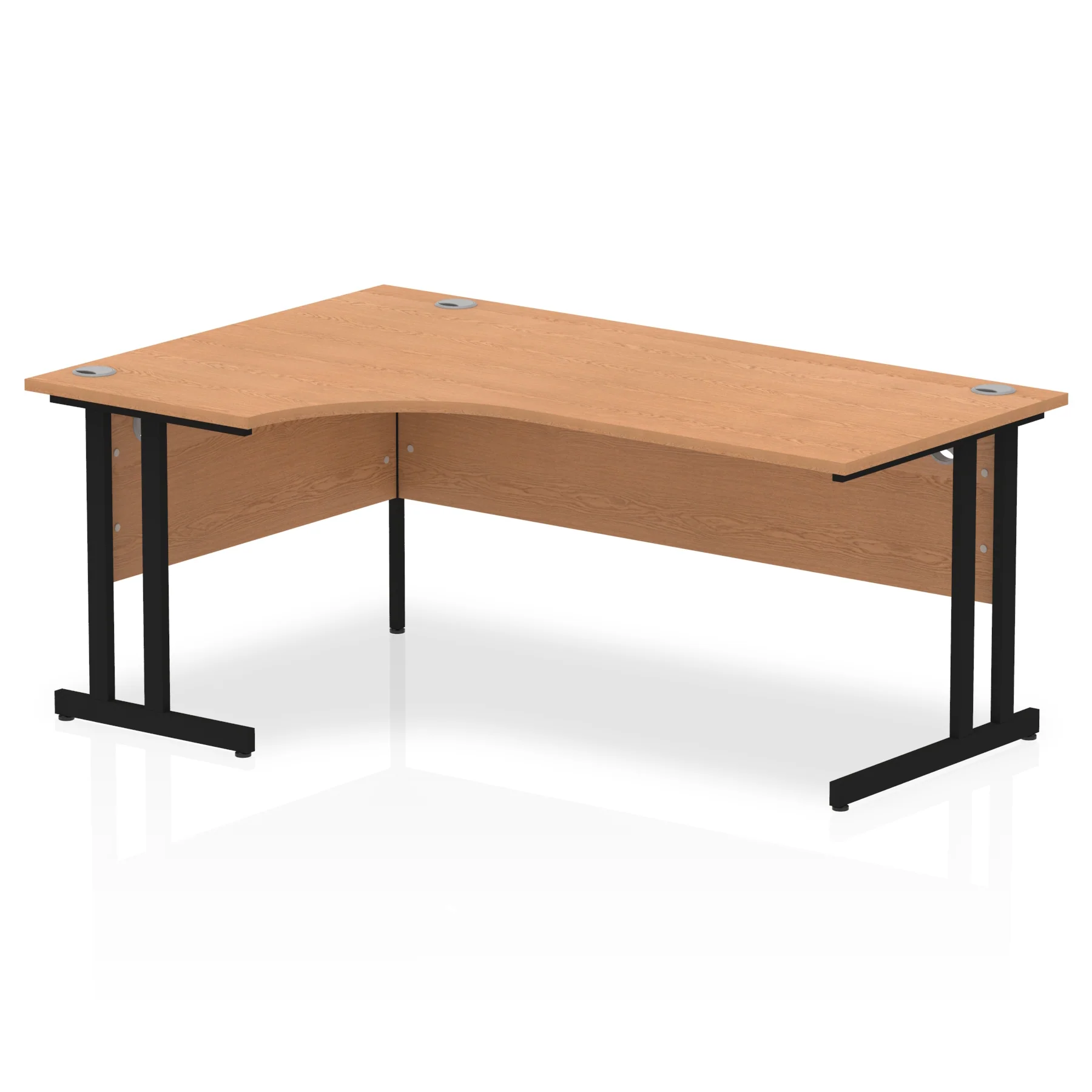 Impulse Crescent Desk Cantilever Leg in Oak DY