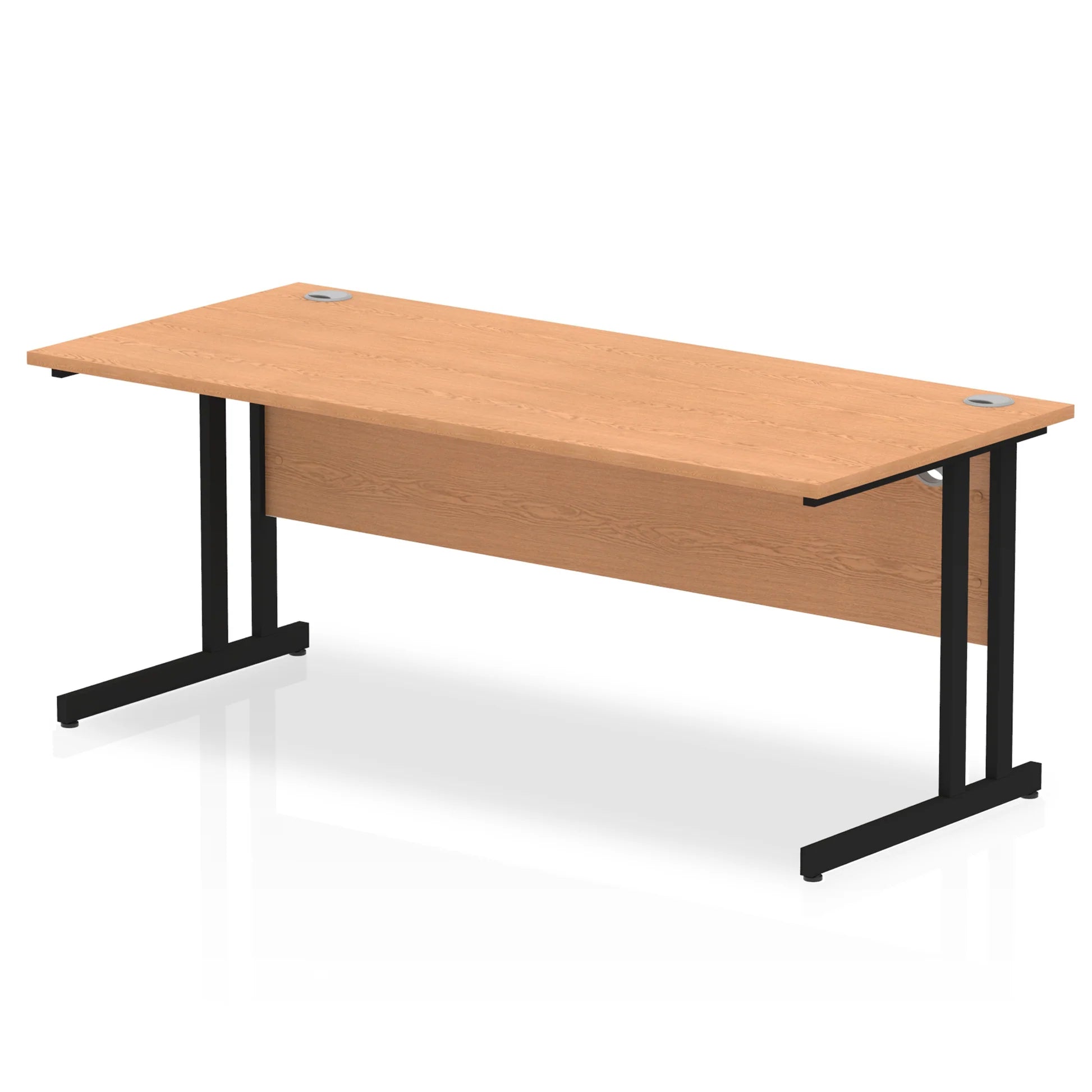 Impulse Straight Desk Cantilever Leg in Oak (600mm depth) DY