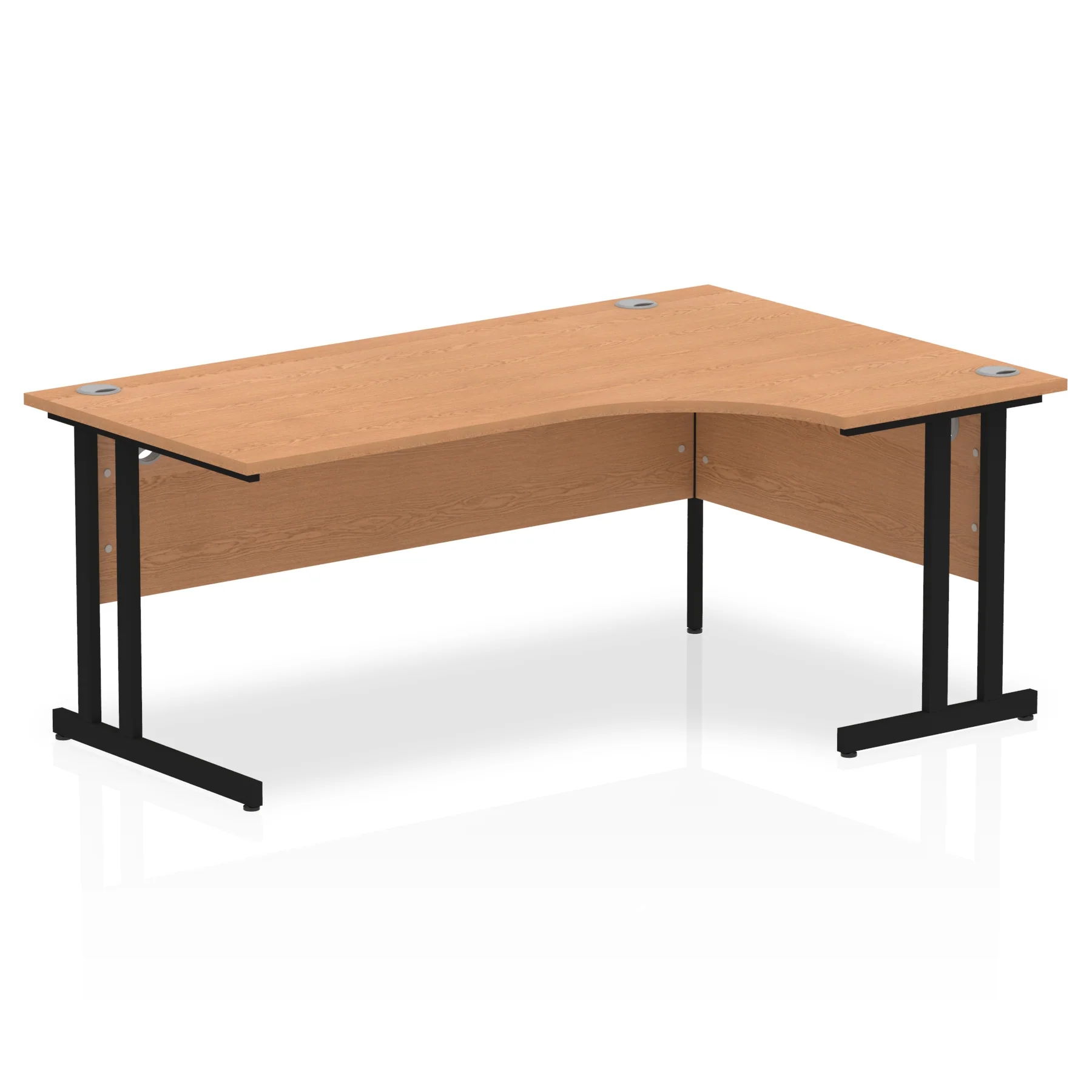 Impulse Crescent Desk Cantilever Leg in Oak DY