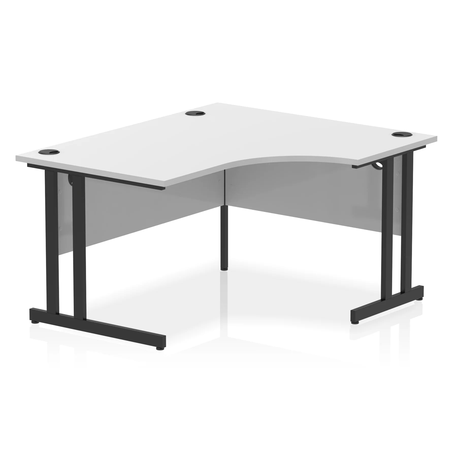Impulse Crescent Desk Cantilever Leg in White DY