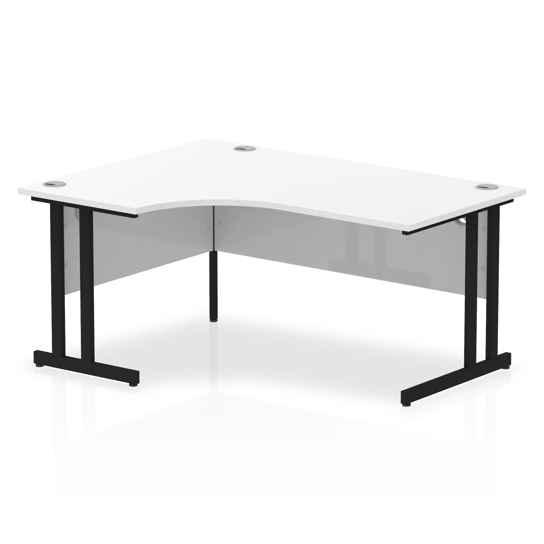Impulse Crescent Desk Cantilever Leg in White DY