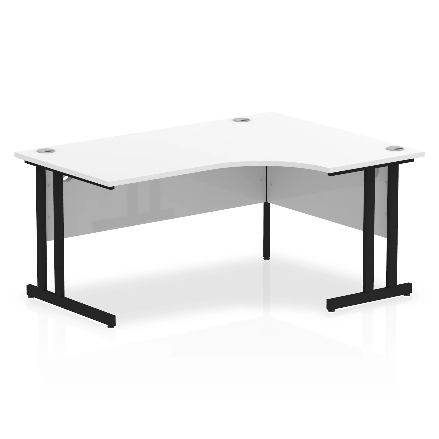 Impulse Crescent Desk Cantilever Leg in White DY