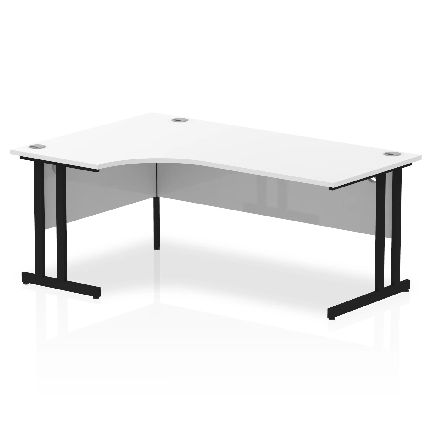 Impulse Crescent Desk Cantilever Leg in White DY