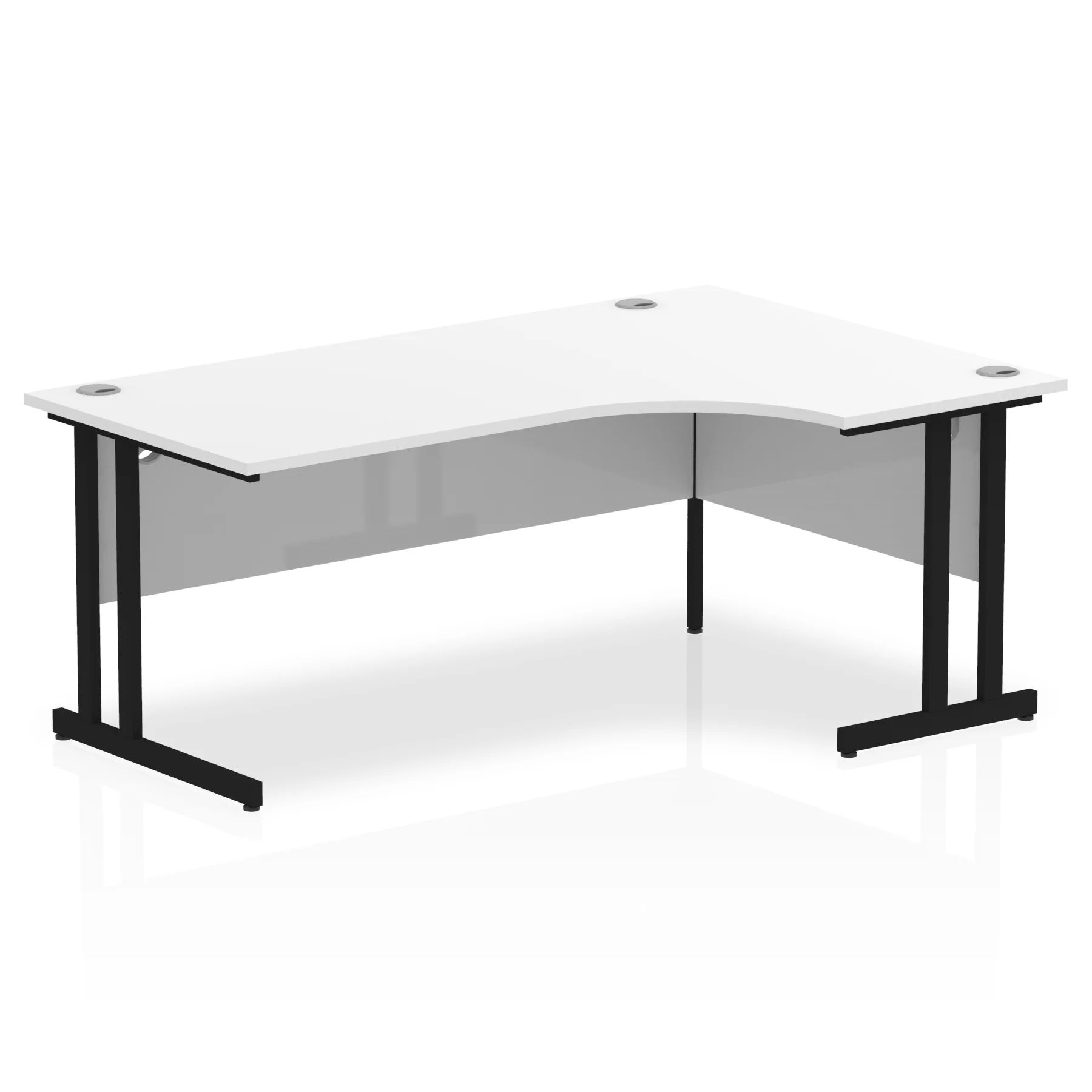 Impulse Crescent Desk Cantilever Leg in White DY