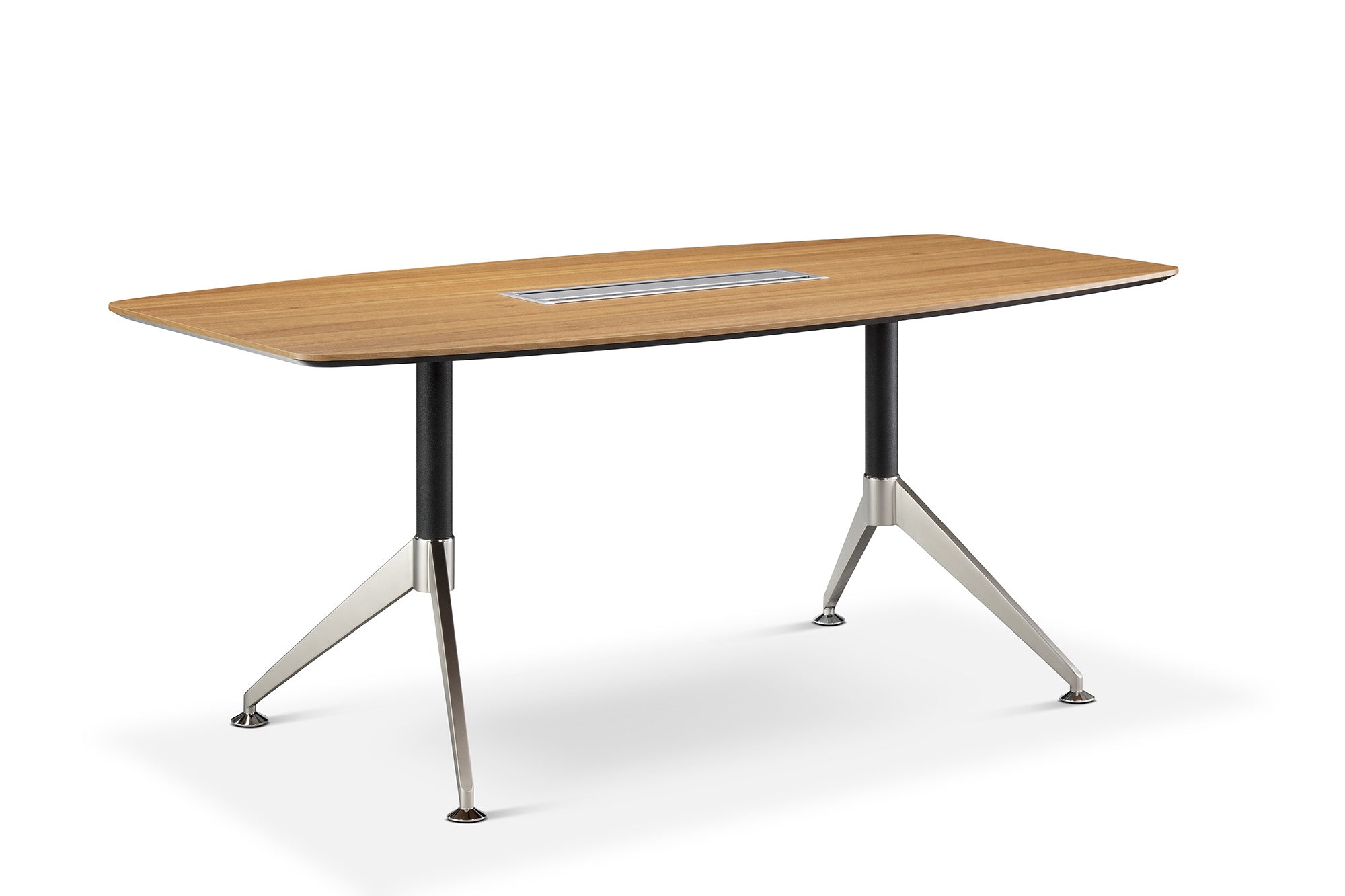 Air 1.8m Conference Table with Comms Box - American Black Walnut