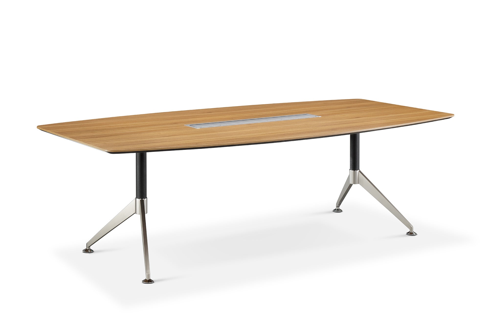 Air 2.4m Conference Table with Comms Box - American Black Walnut