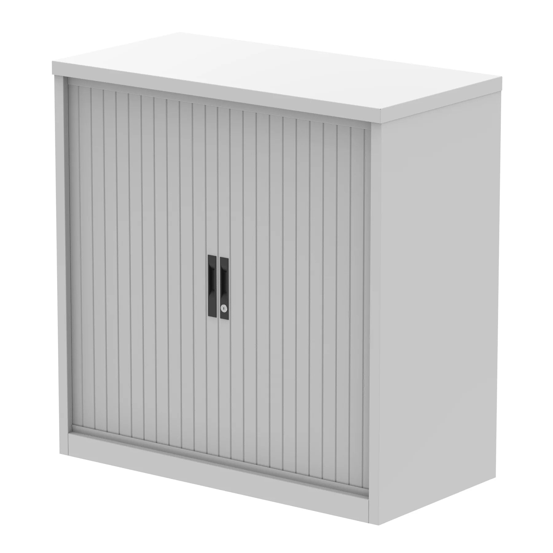 Qube Side Tambour Cupboard With Shelves - 2 Sizes and 3 Colours Available