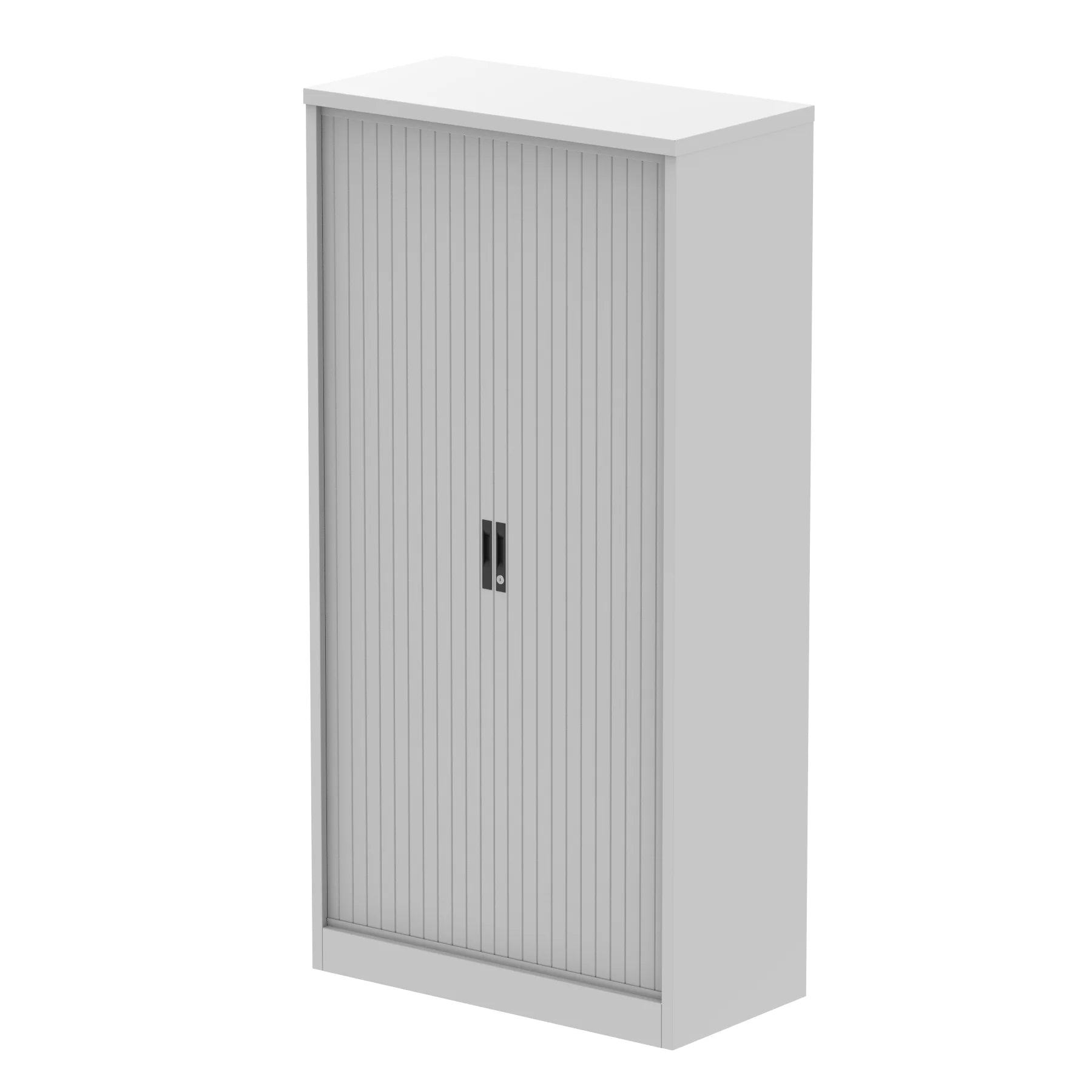 Qube Side Tambour Cupboard With Shelves - 2 Sizes and 3 Colours Available