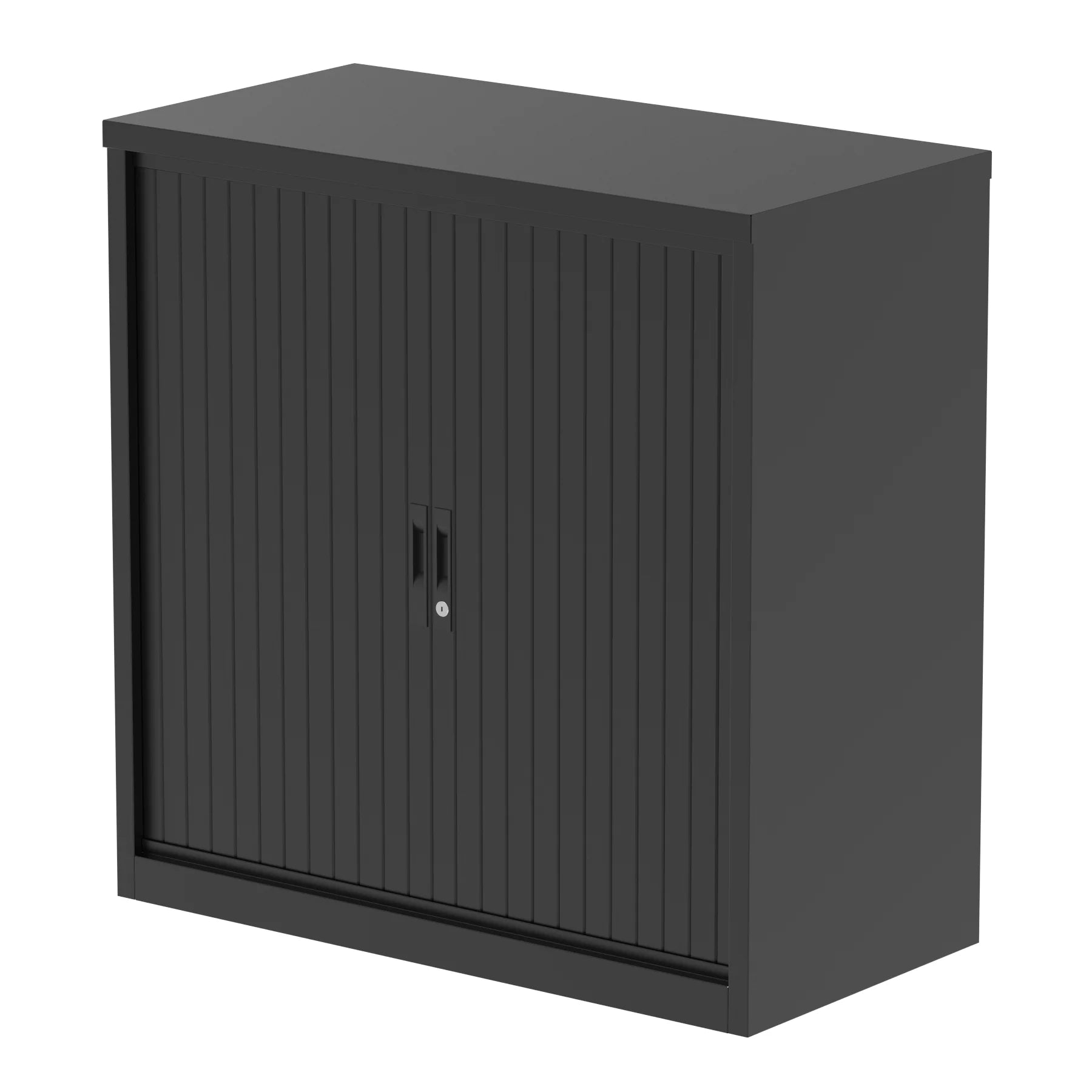 Qube Side Tambour Cupboard With Shelves - 2 Sizes and 3 Colours Available