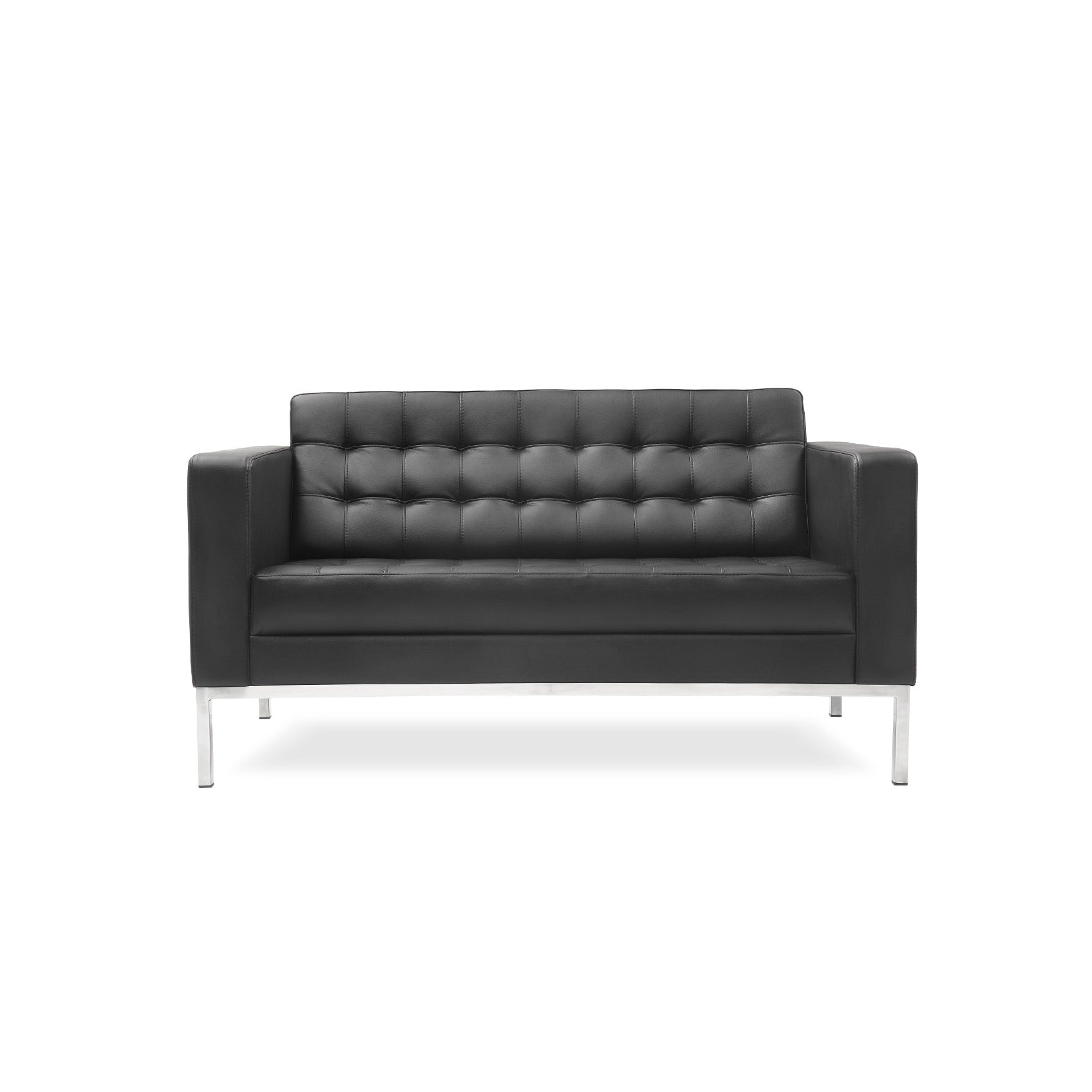 Venice Italian Style Two Seater Sofa in Black
