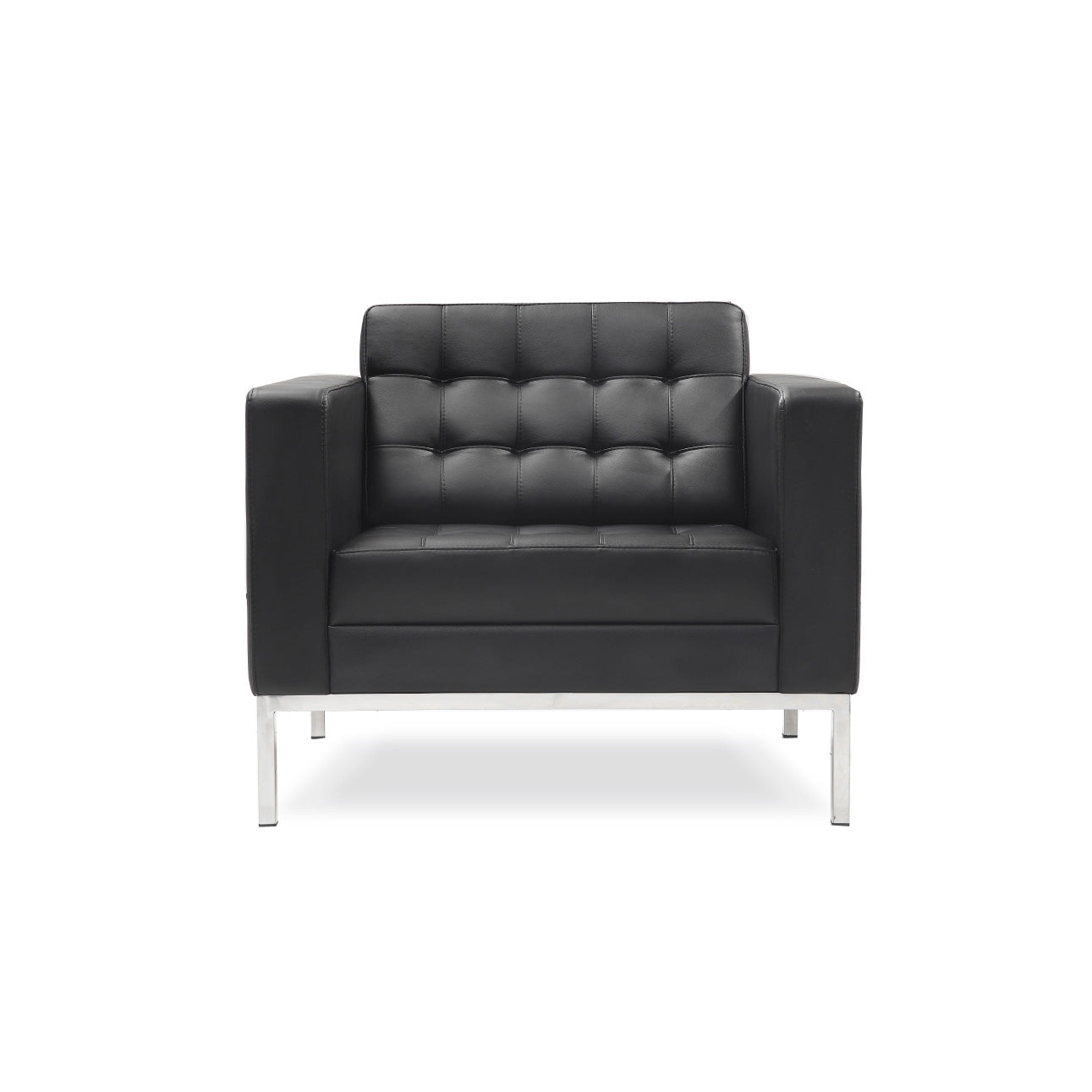 Venice Italian Style Single Seater Sofa in Black