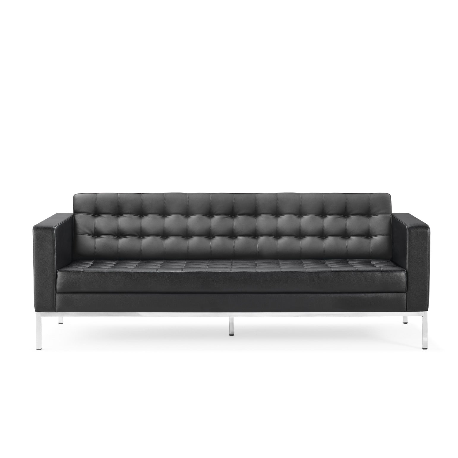 Venice Italian Style Three Seater Sofa in Black