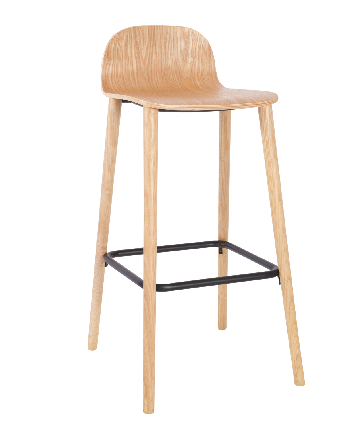 Nordic Stool with Wooden Legs