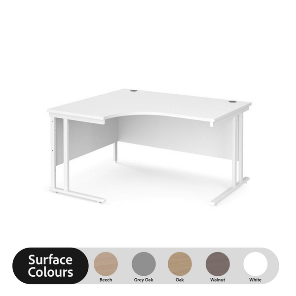 Left Hand Cantilever Radial Workstation DM – A1 Office Furniture