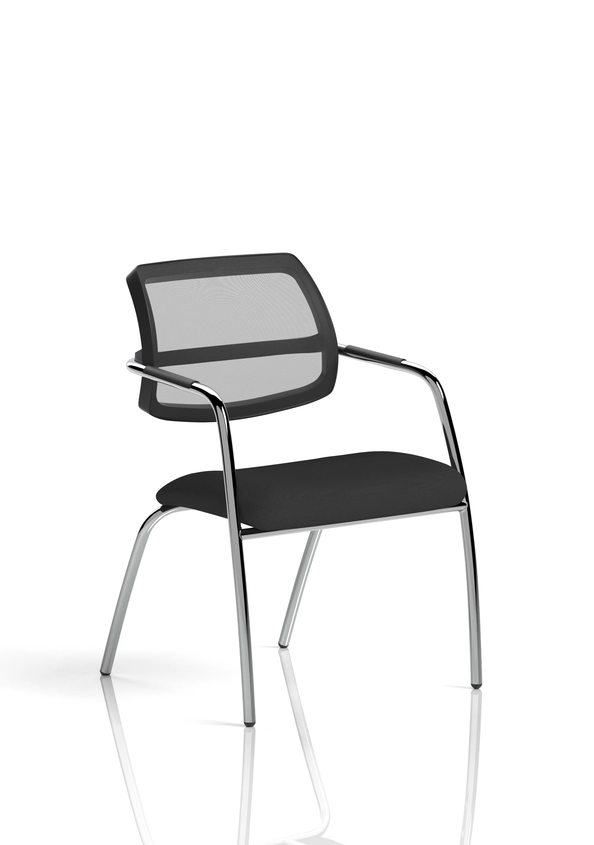 Swift Medium Back Visitor Chair (Straight Leg) Black