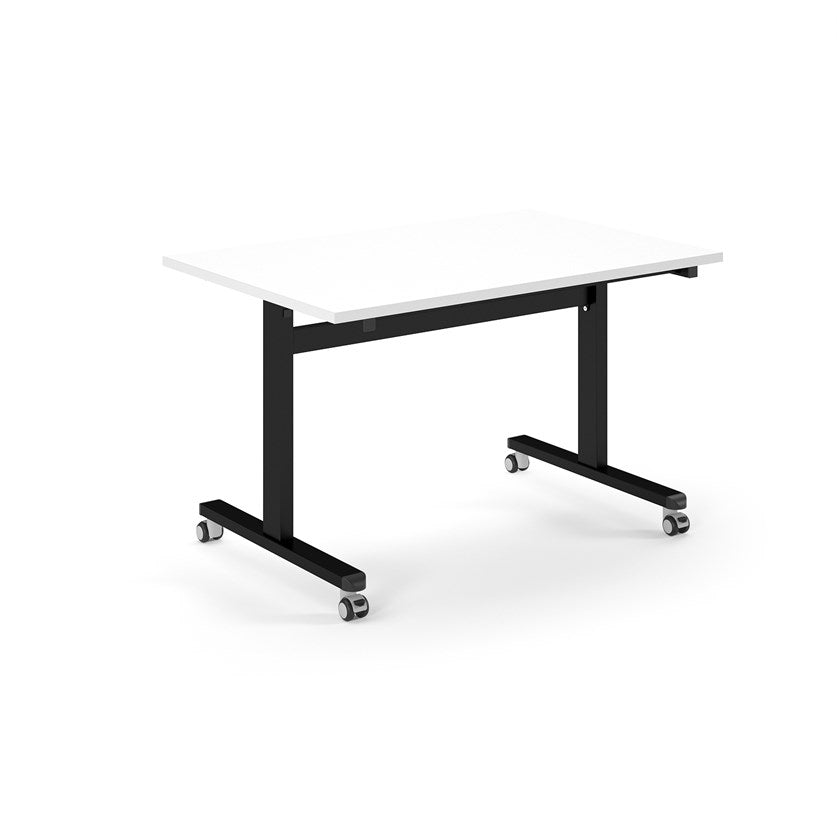Flip top table White top black legs 1200mm x 800mm