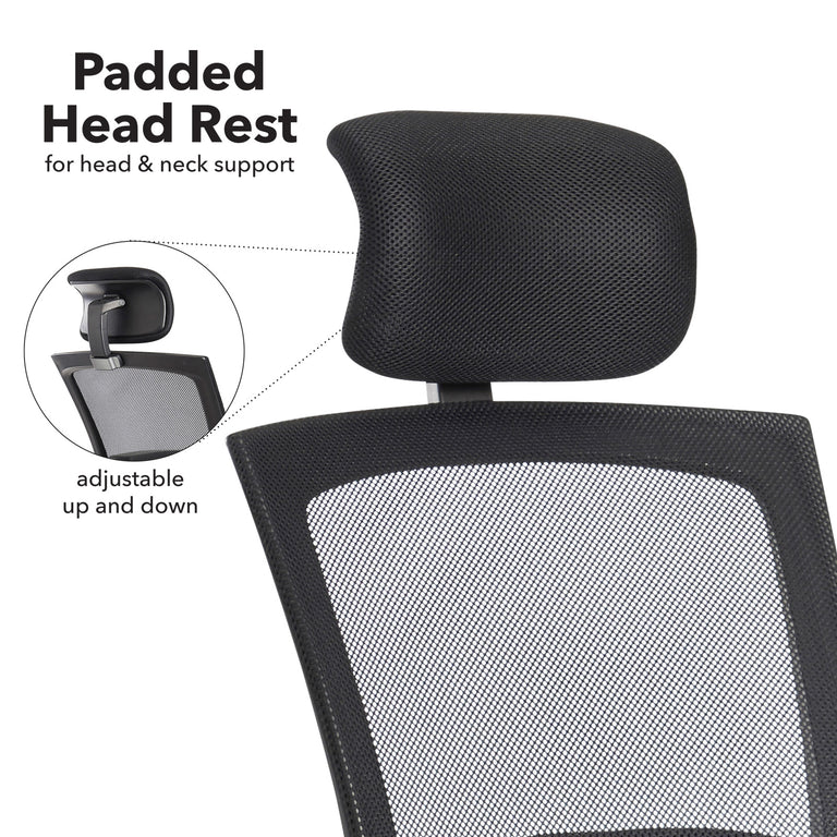 Gemini fabric mesh task deals chair in black