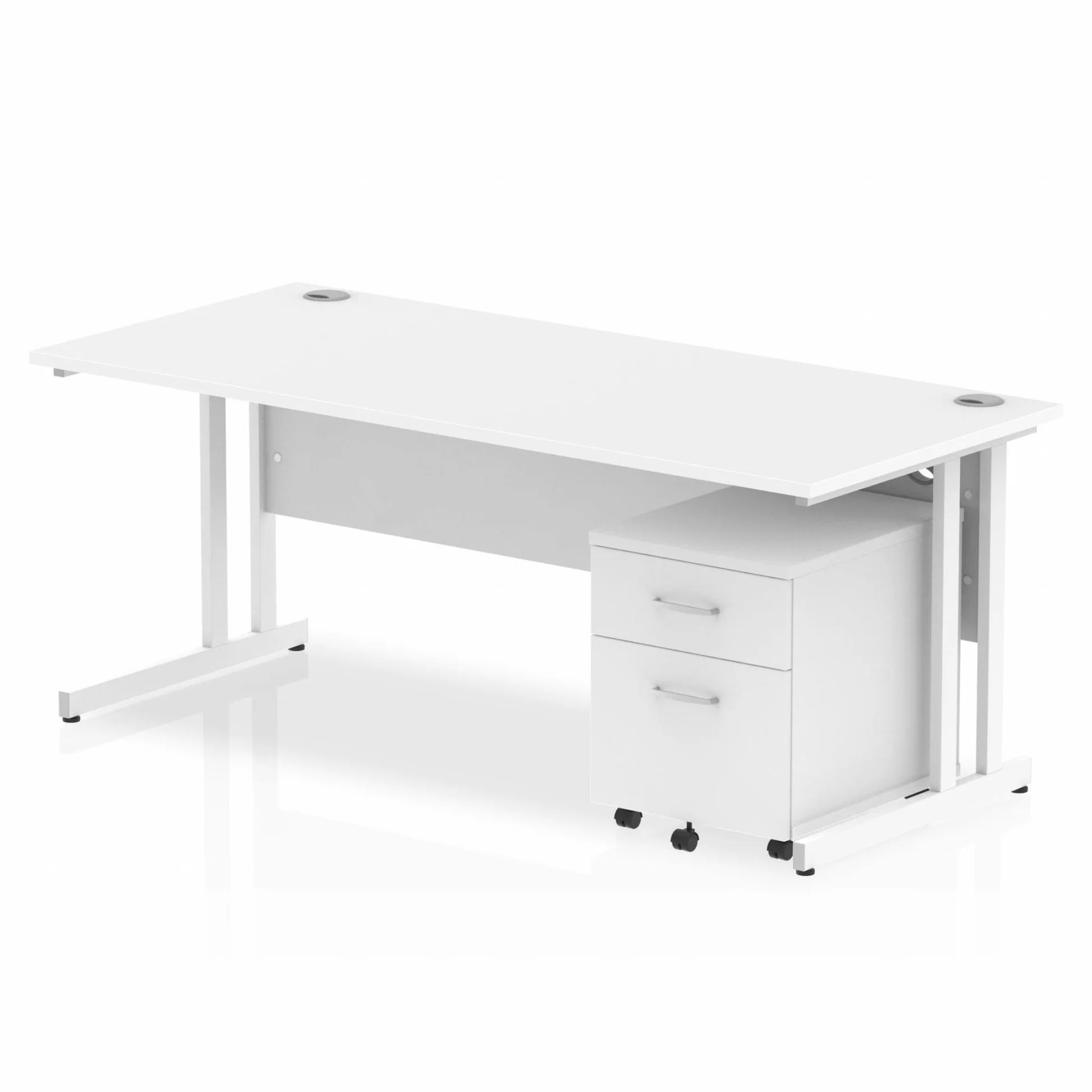 Impulse 1800mm Cantilever Straight Desk With Mobile Pedestal Bundle DY