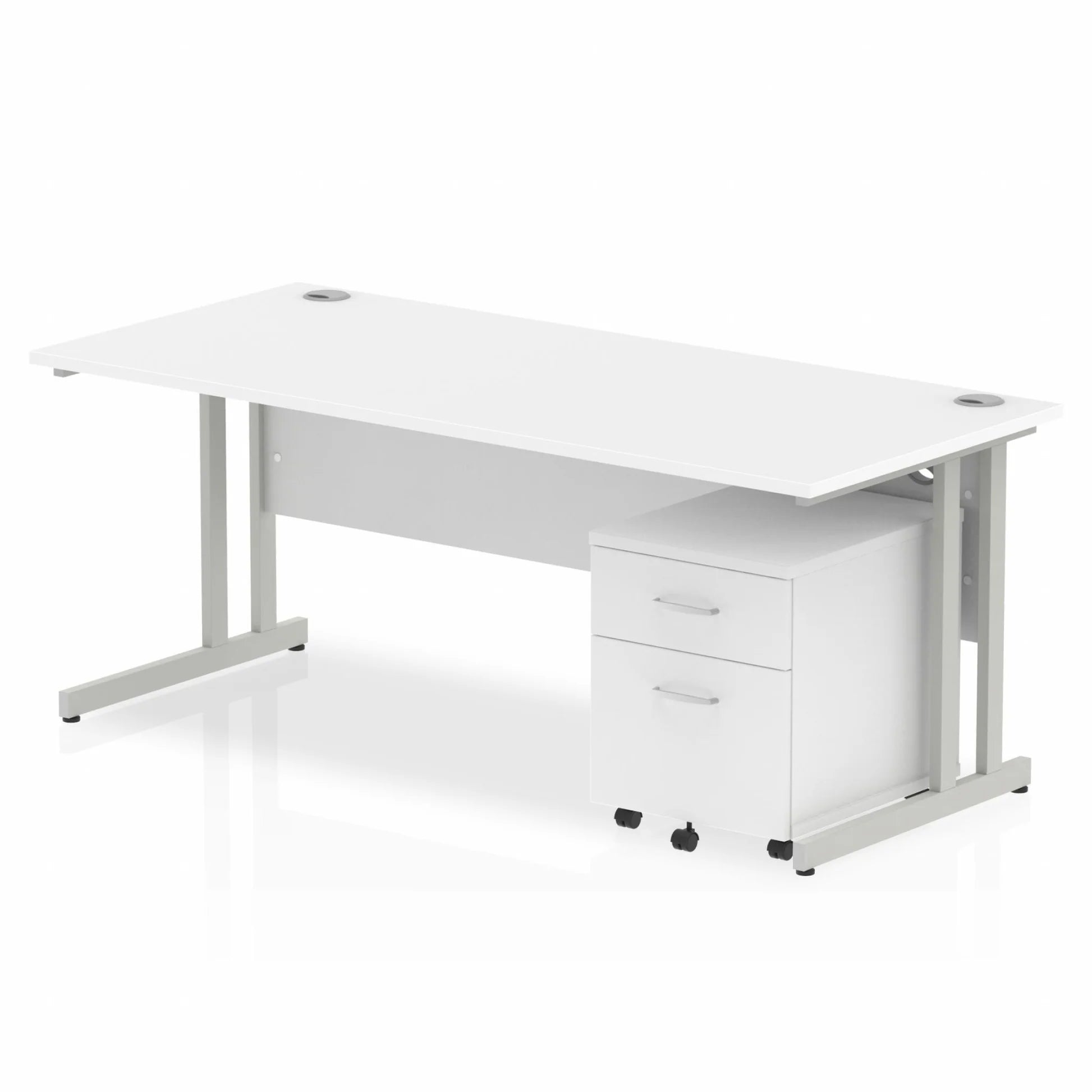 Impulse 1800mm Cantilever Straight Desk With Mobile Pedestal Bundle DY