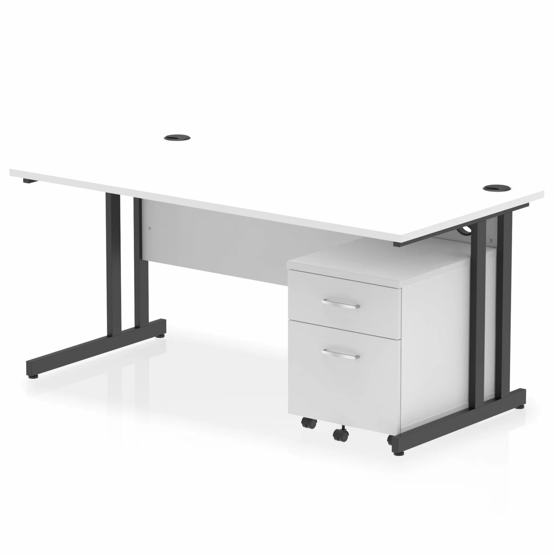 Impulse 1600mm Cantilever Straight Desk With Mobile Pedestal Bundle DY