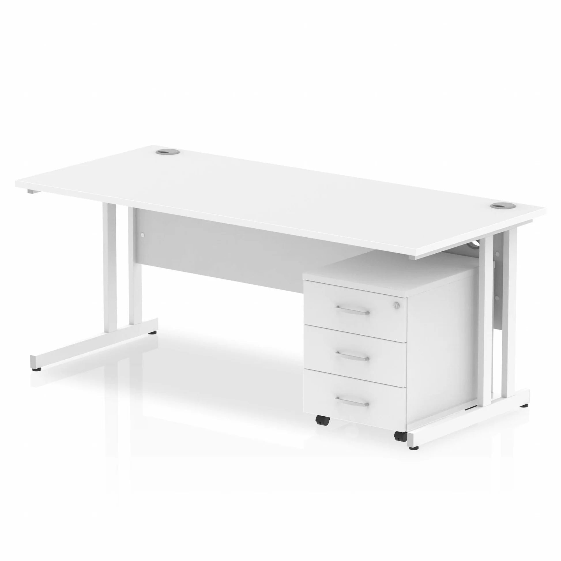 Impulse 1800mm Cantilever Straight Desk With Mobile Pedestal Bundle DY
