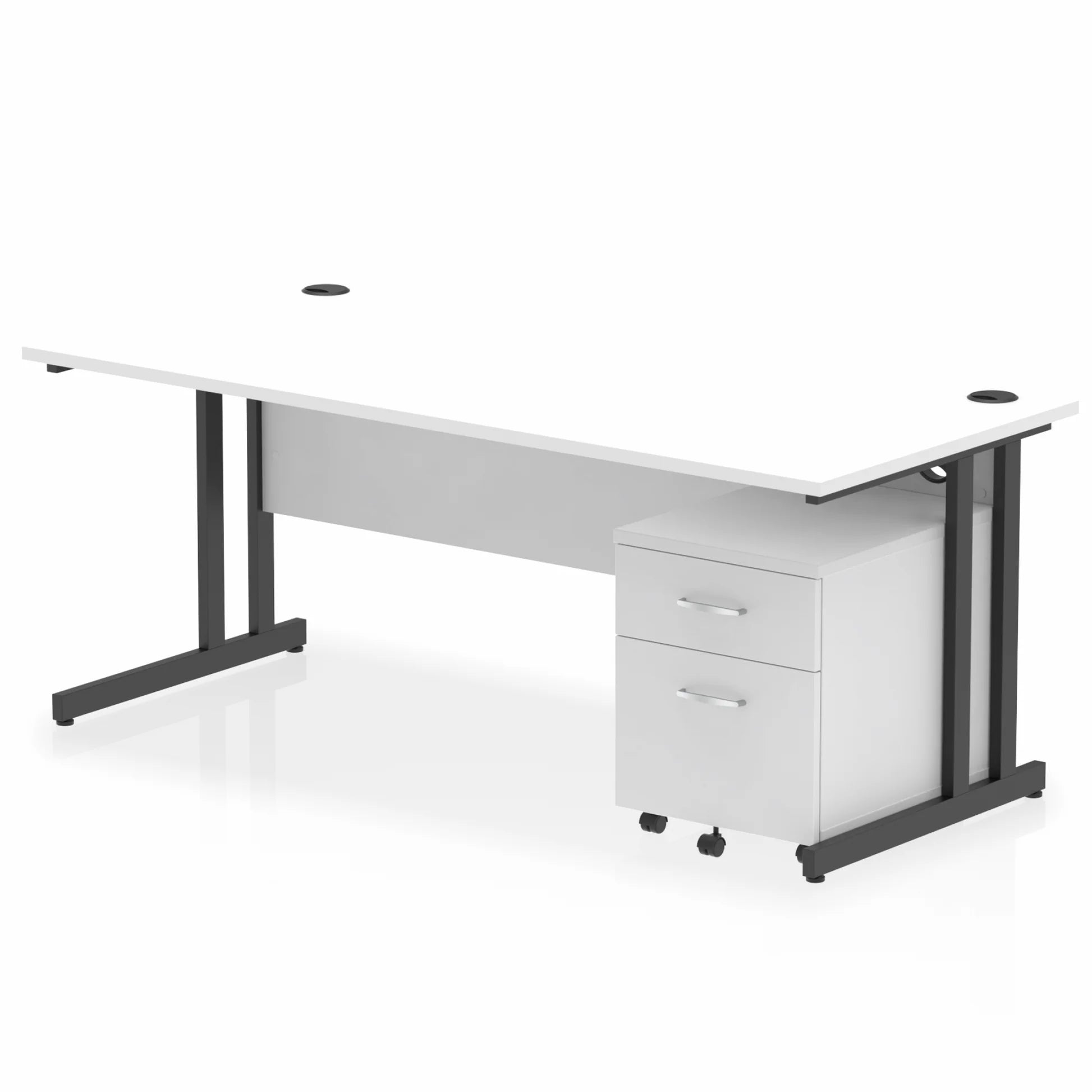 Impulse 1800mm Cantilever Straight Desk With Mobile Pedestal Bundle DY