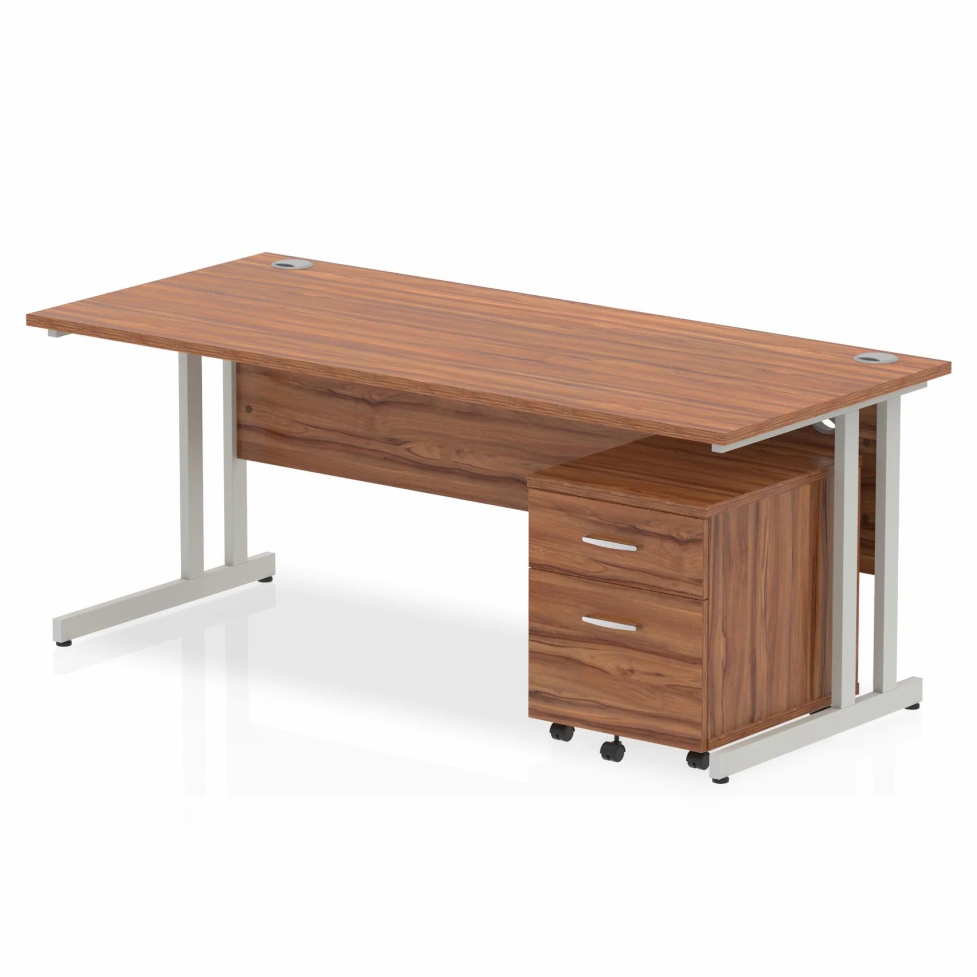 Impulse 1800mm Cantilever Straight Desk With Mobile Pedestal Bundle DY