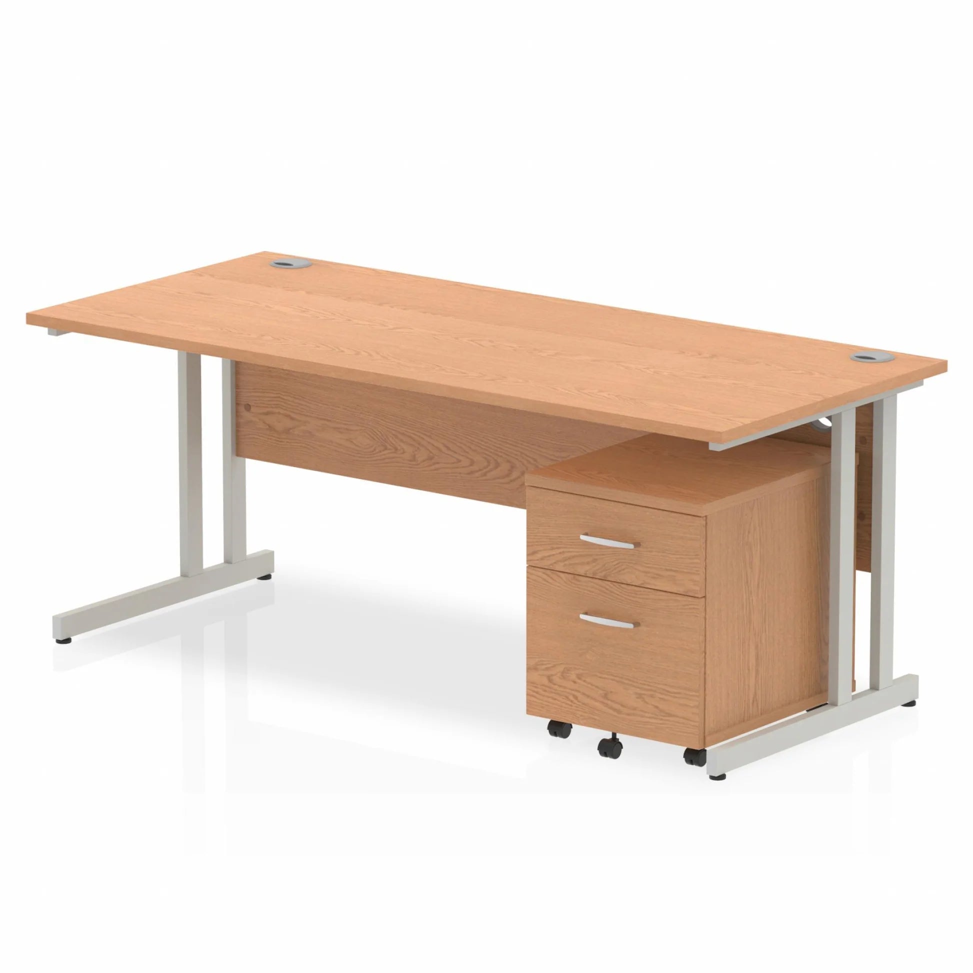 Impulse 1800mm Cantilever Straight Desk With Mobile Pedestal Bundle DY