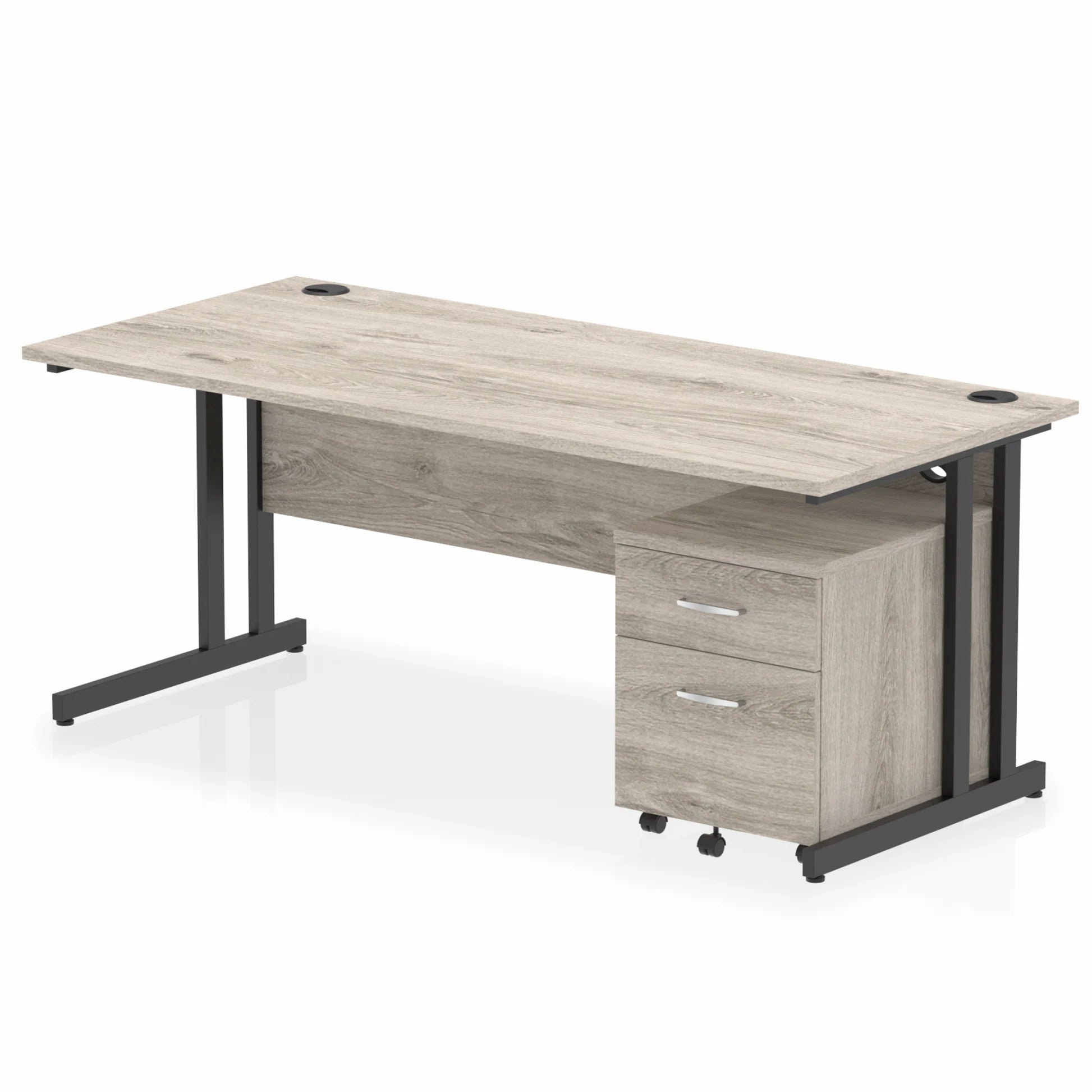 Impulse 1800mm Cantilever Straight Desk With Mobile Pedestal Bundle DY
