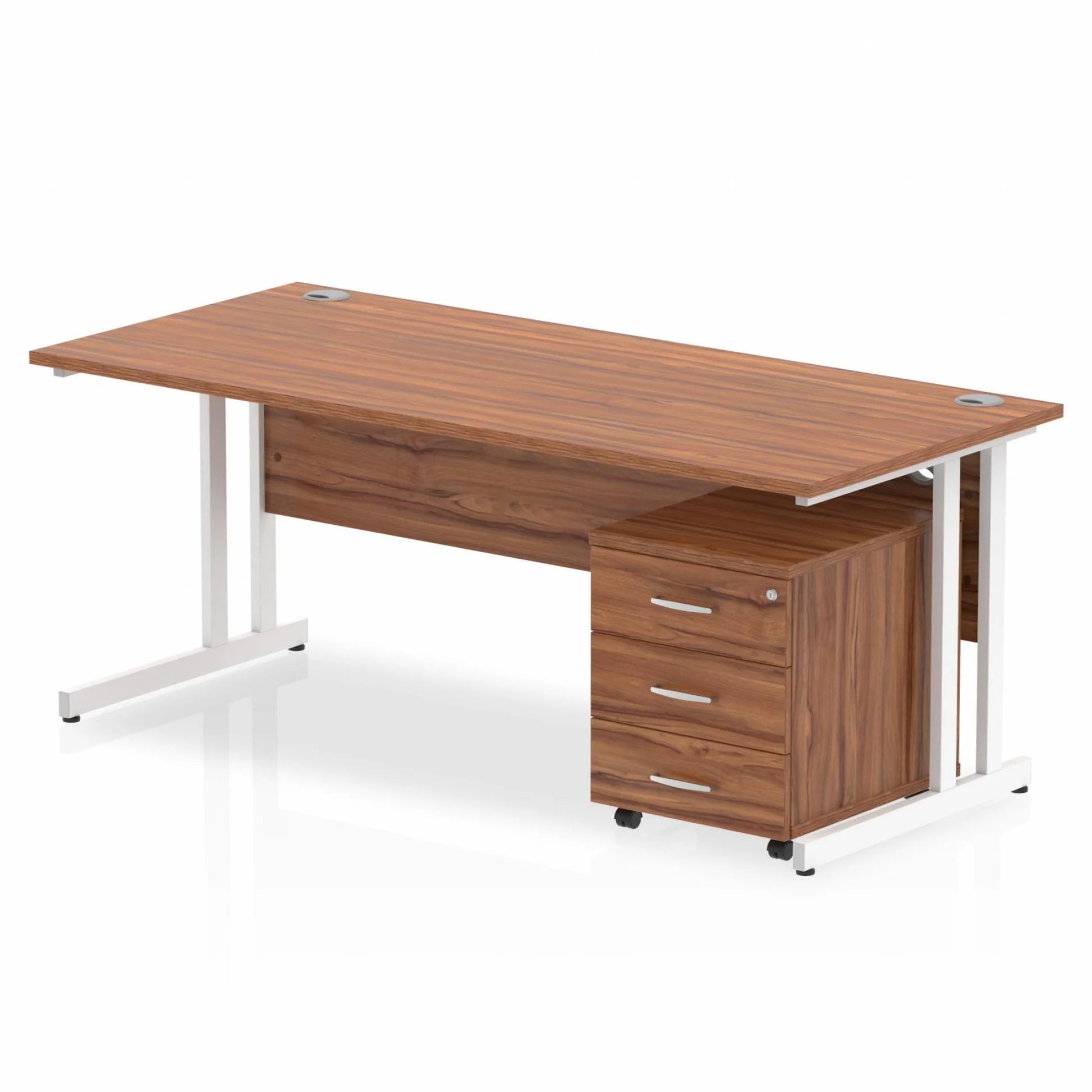 Impulse 1800mm Cantilever Straight Desk With Mobile Pedestal Bundle DY
