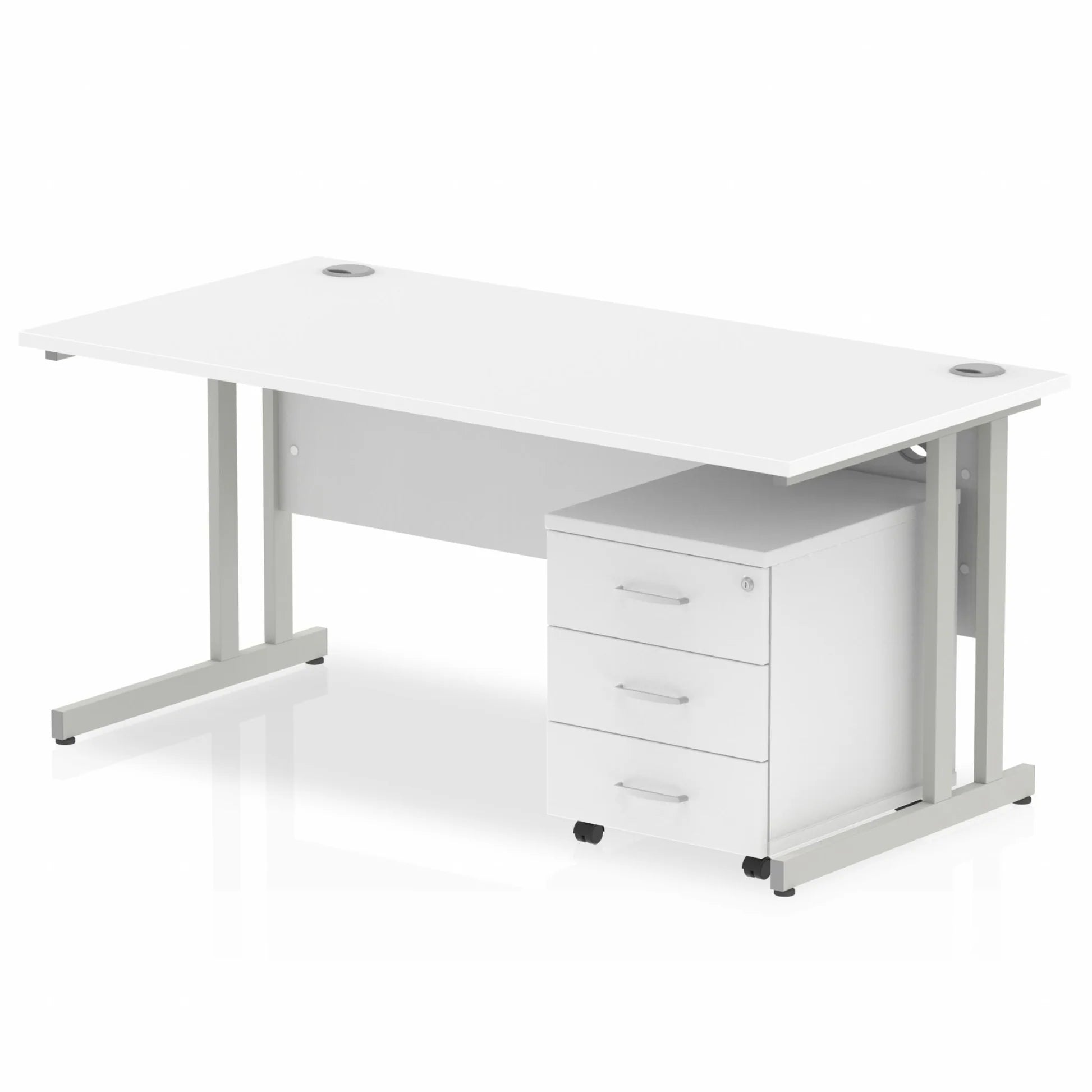 Impulse 1800mm Cantilever Straight Desk With Mobile Pedestal Bundle DY