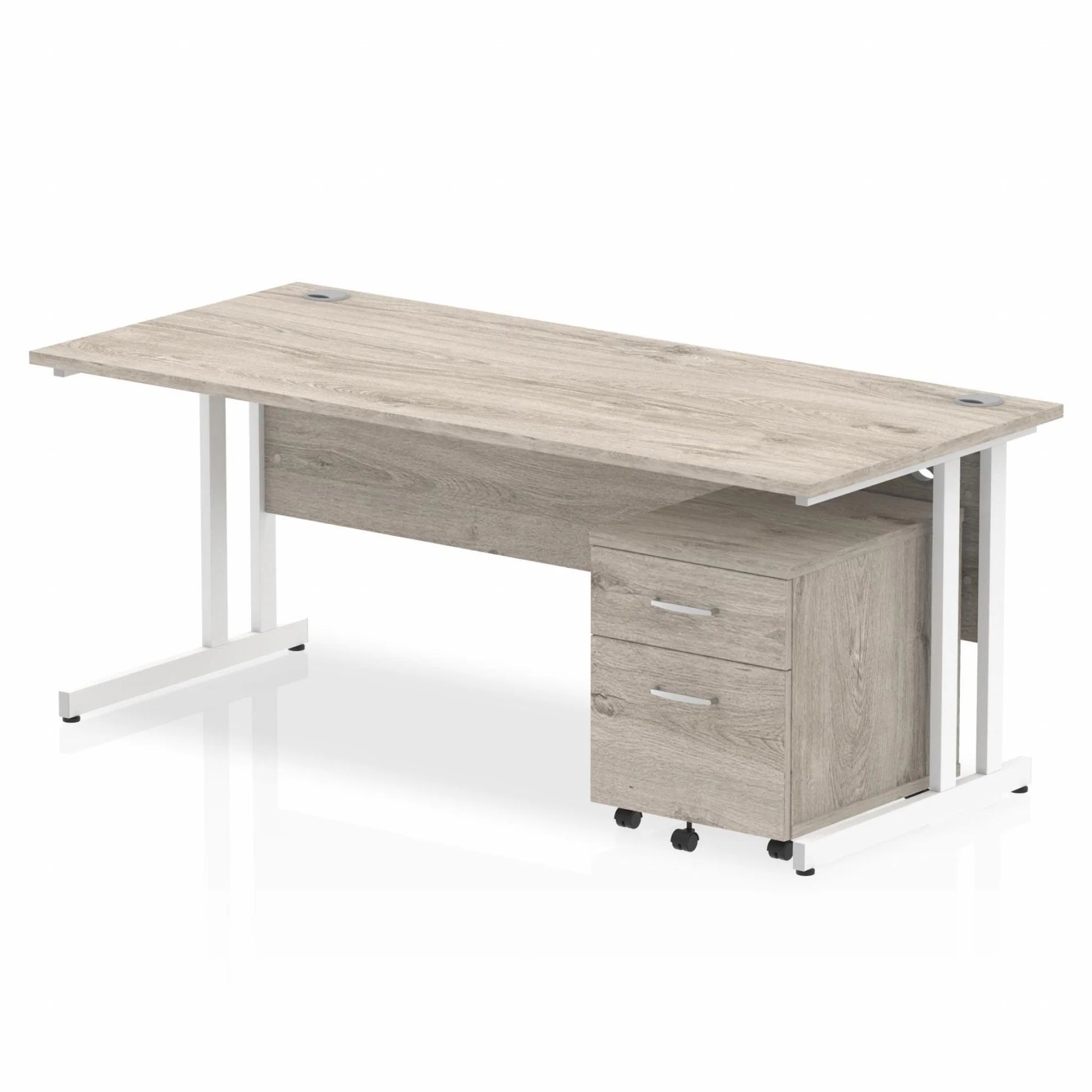 Impulse 1800mm Cantilever Straight Desk With Mobile Pedestal Bundle DY