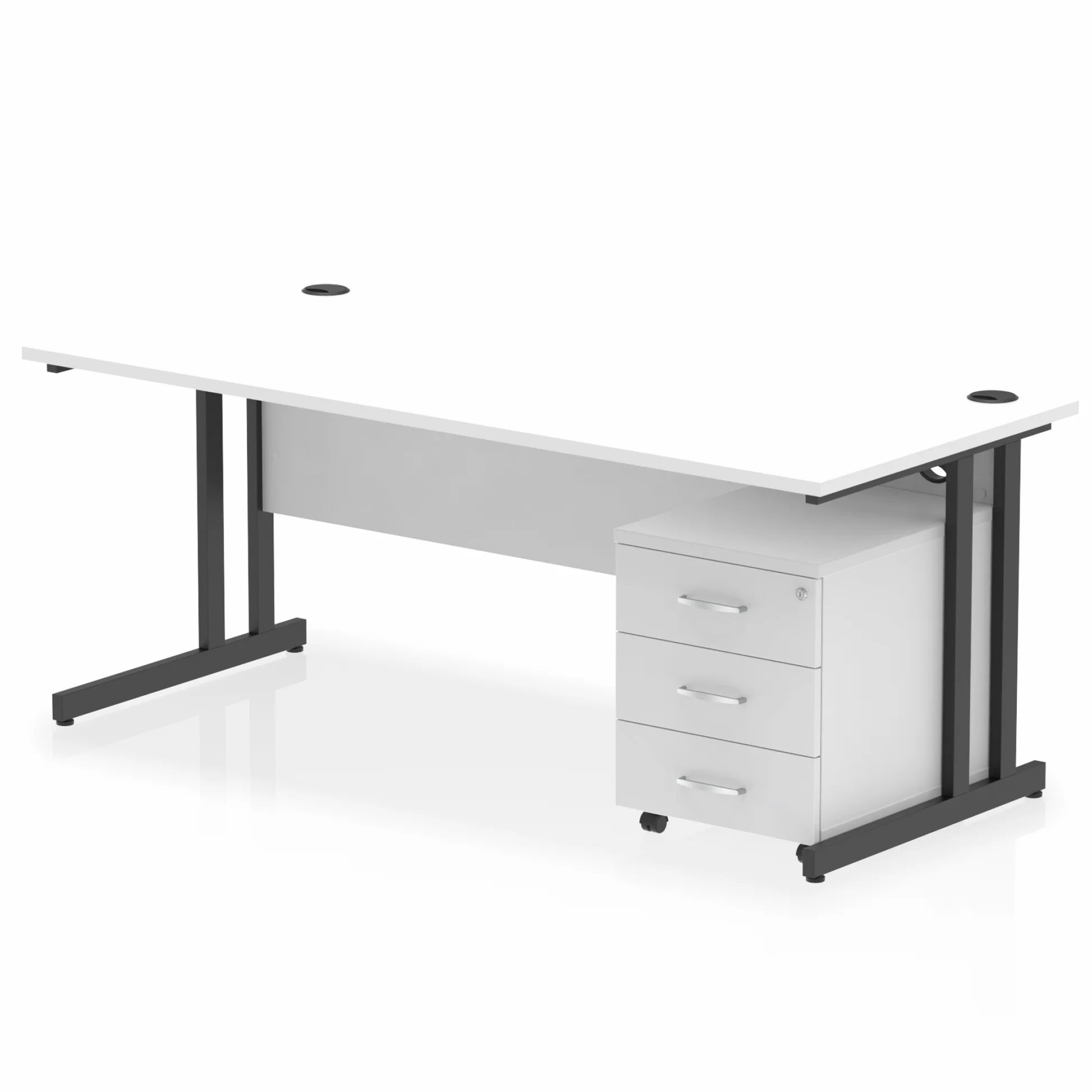 Impulse 1800mm Cantilever Straight Desk With Mobile Pedestal Bundle DY