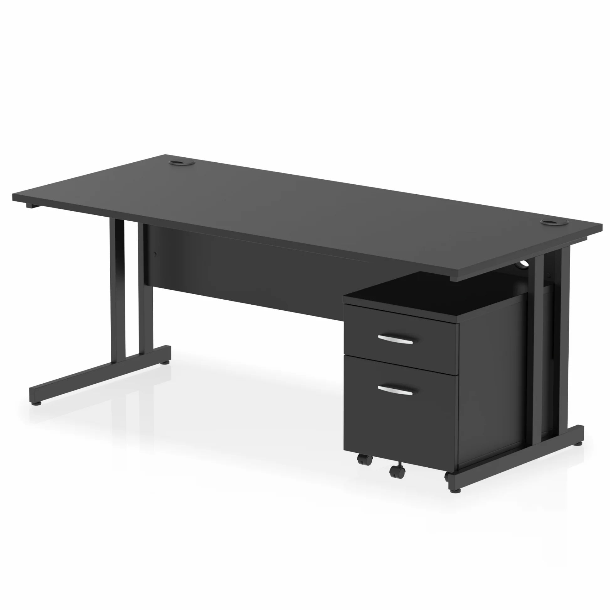 Impulse 1800mm Cantilever Straight Desk With Mobile Pedestal Bundle DY