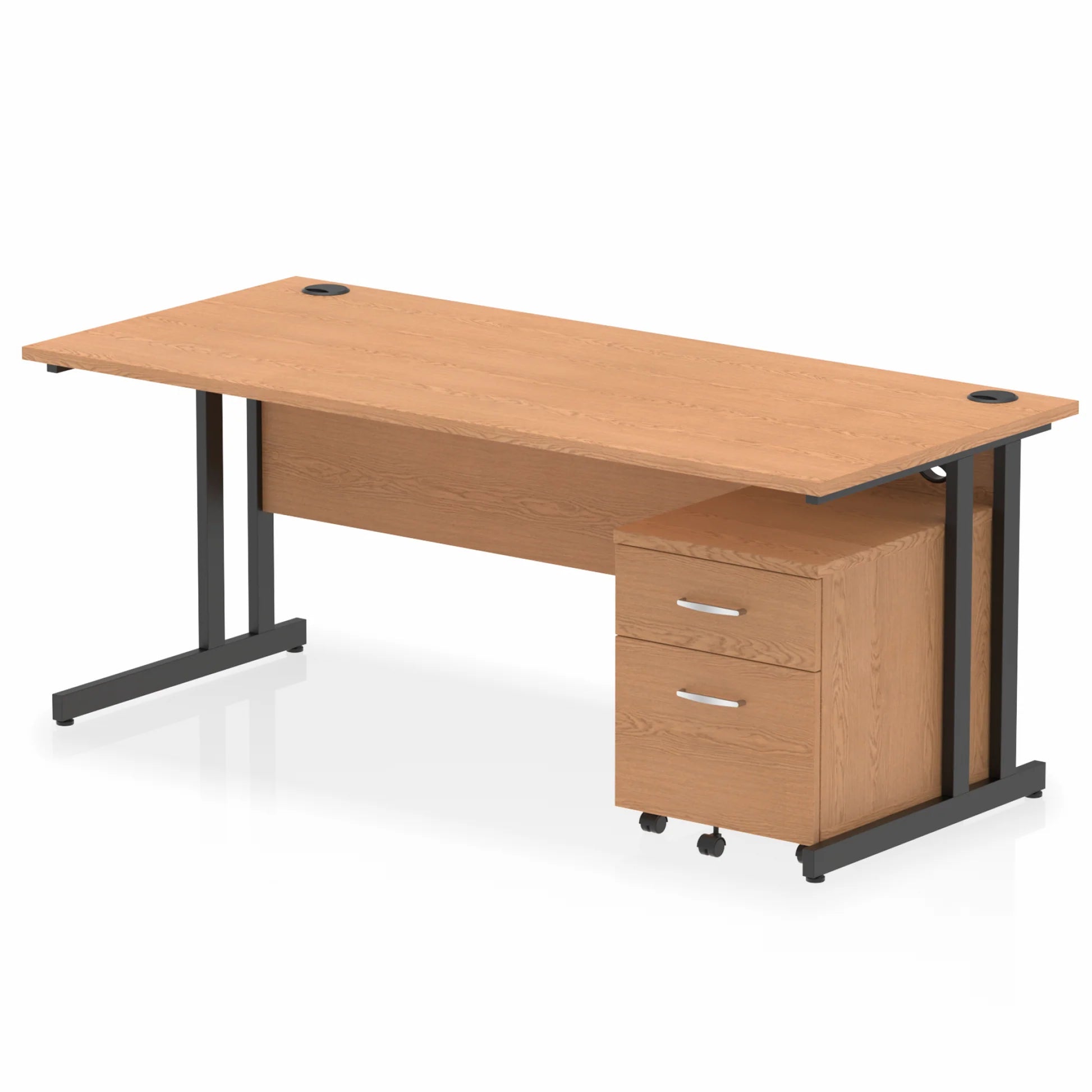 Impulse 1800mm Cantilever Straight Desk With Mobile Pedestal Bundle DY