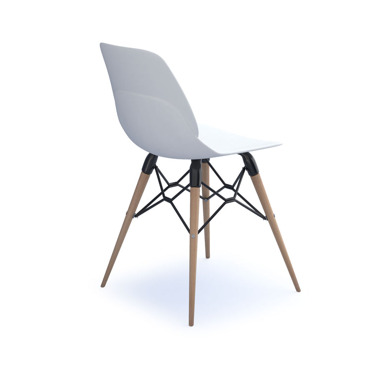 Strut Multi-Purpose Chair with Natural Oak 4 Leg Frame and Black Steel Detail DM