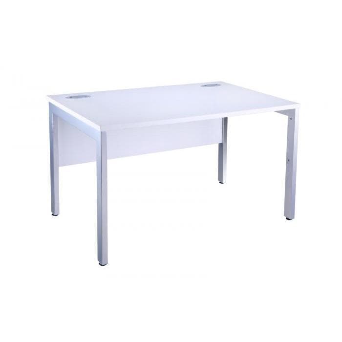 White Bench desk OI Range Silver Leg