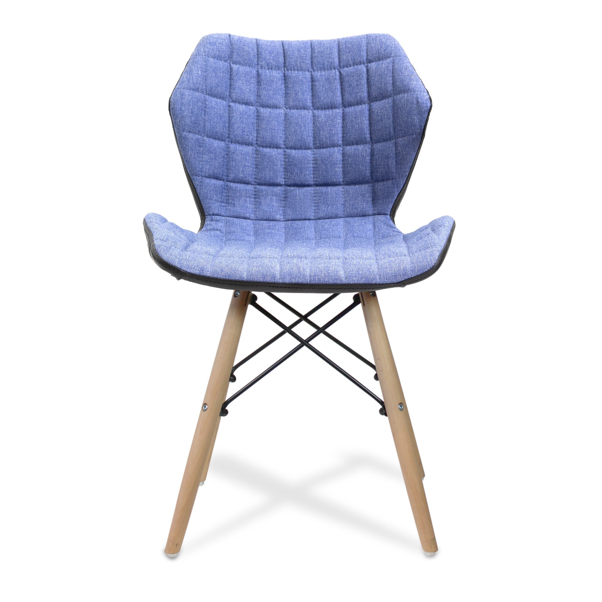 Ellie Stylish Lightweight Fabric Chair with Solid Beech Legs and Contemporary Panel Stitching ET