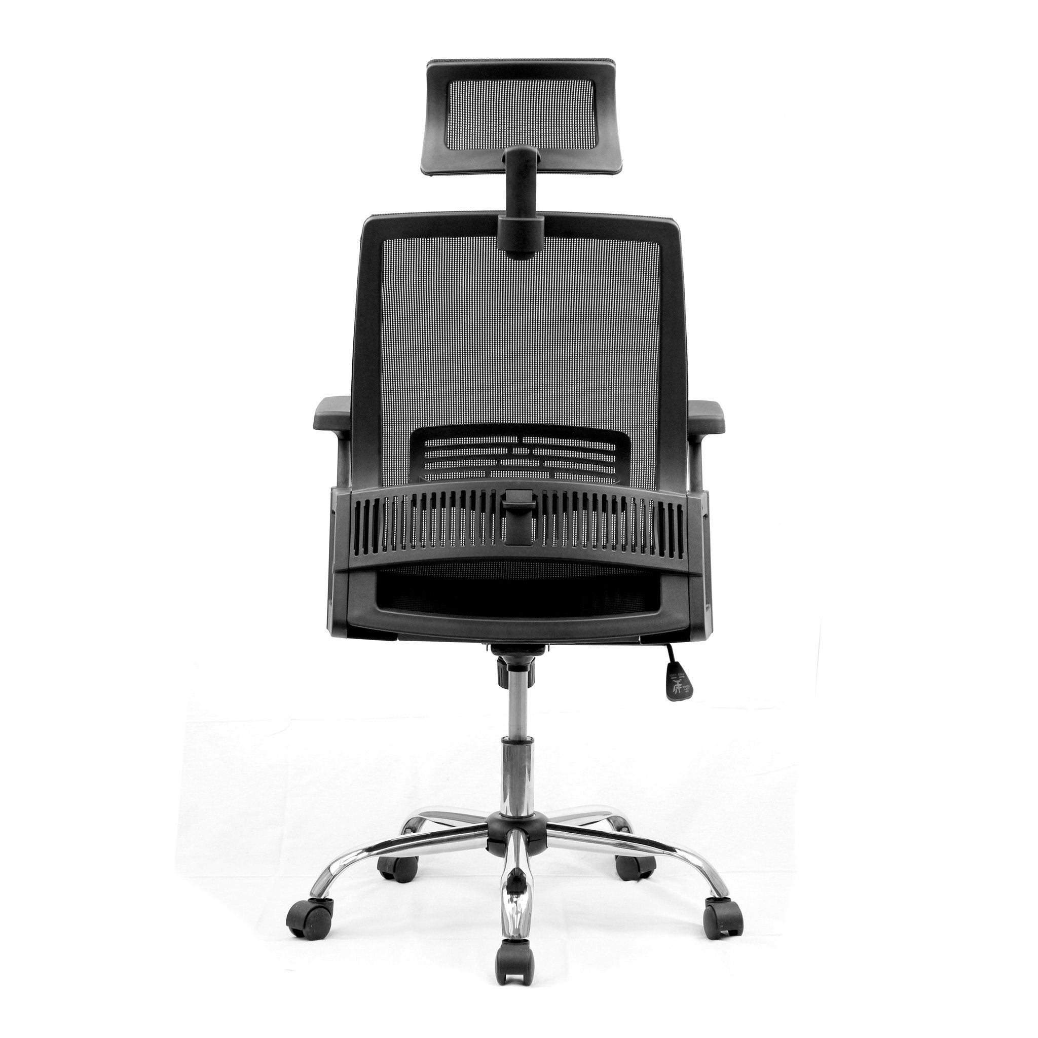 Pulse High Back Mesh Chair with Headrest and Chrome Base Black ET