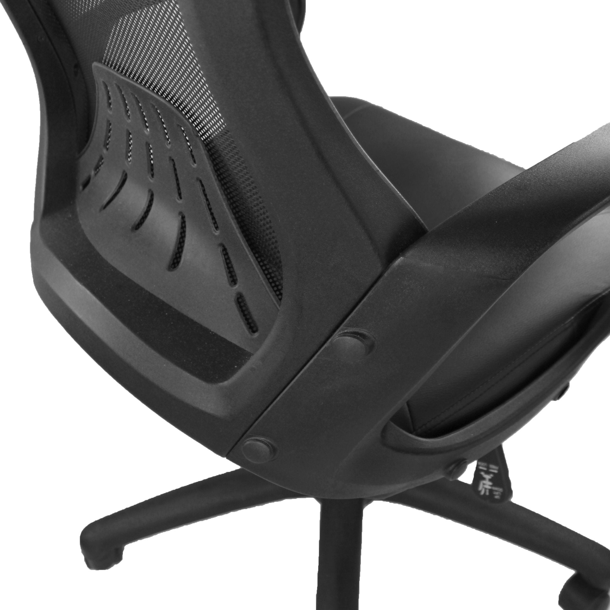 Racer Slim High Back Designer Mesh Armchair - Black ET