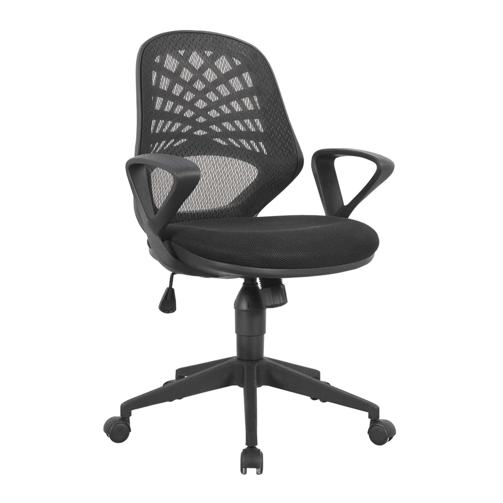 Mars Mesh Back Operator Armchair with Fluted Black Nylon Base ET