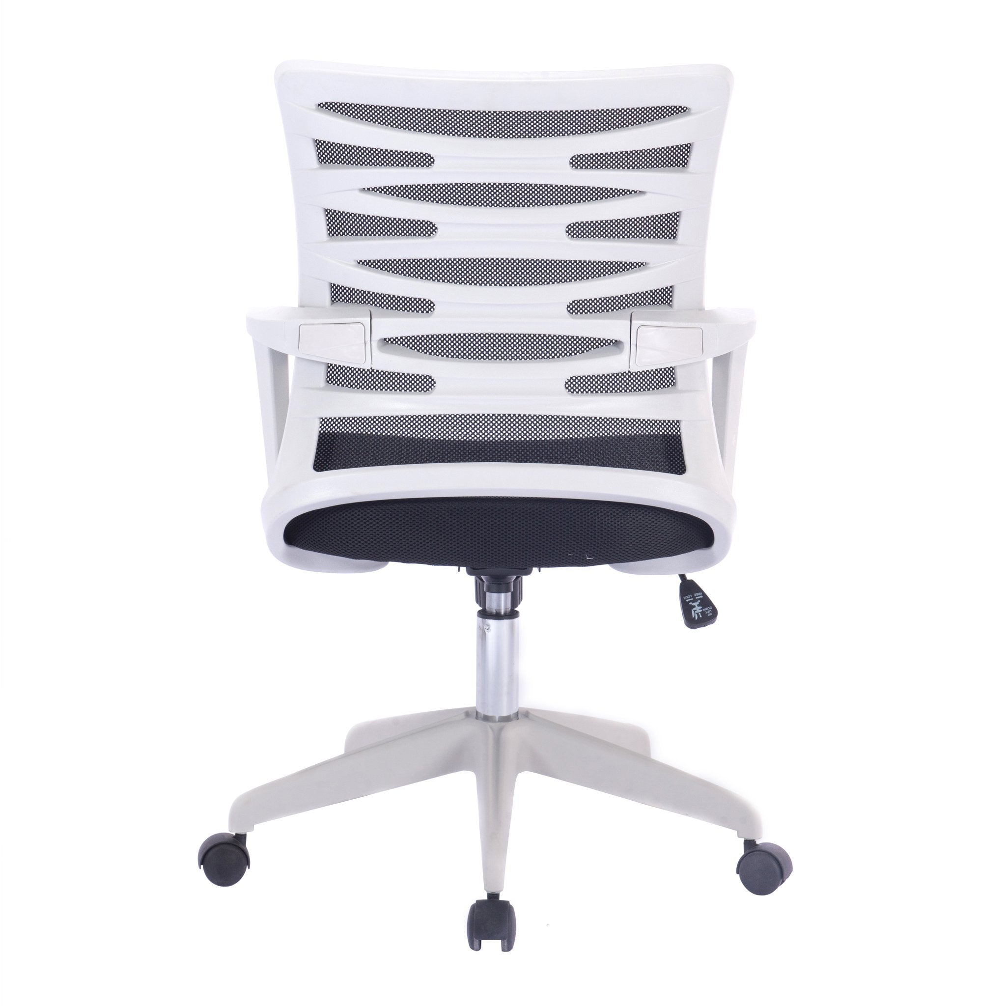 Crypto Designer Mesh Armchair with White Frame and Detailed Back Panelling ET